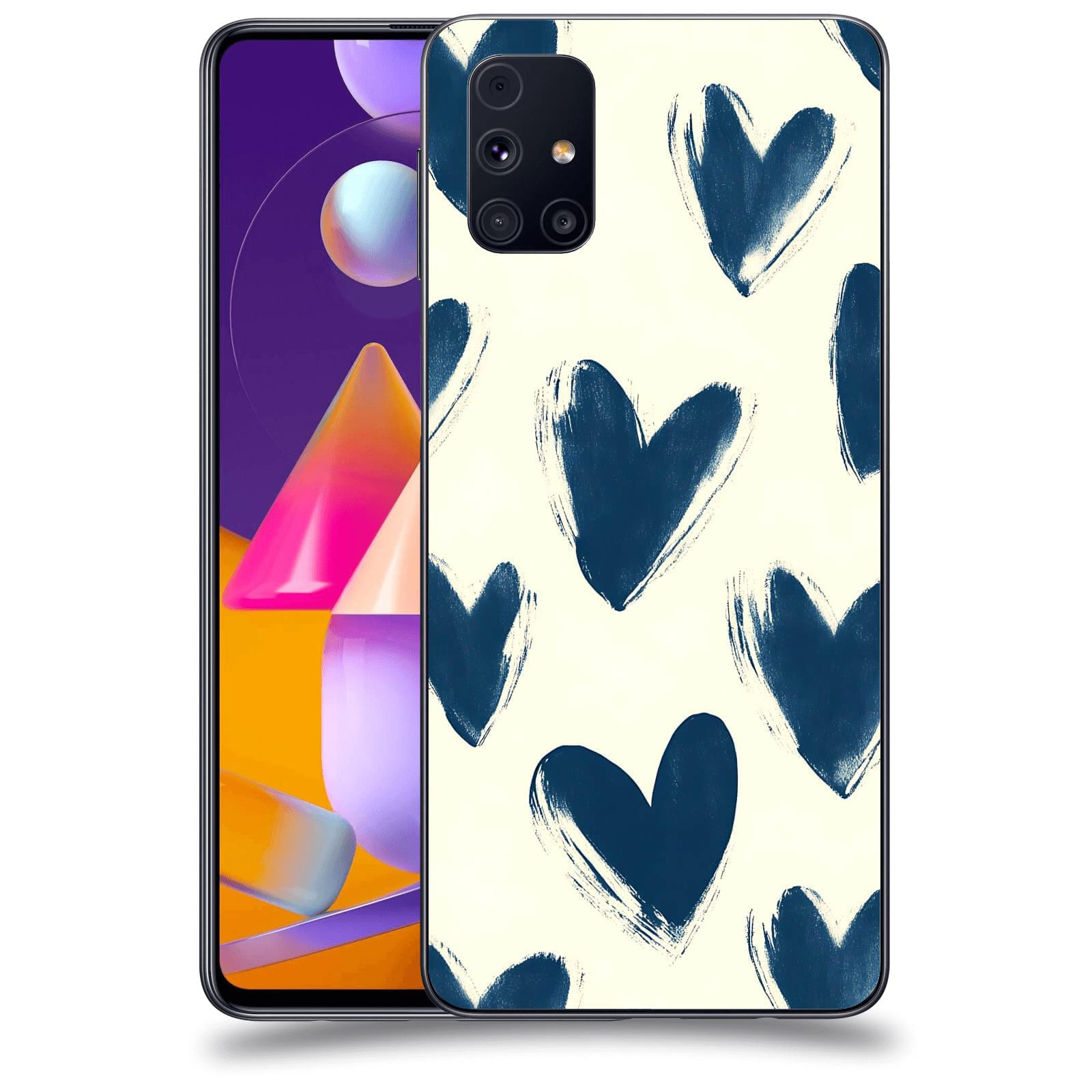 ACOVER Kryt na mobil Samsung Galaxy M31s - Blue hearts