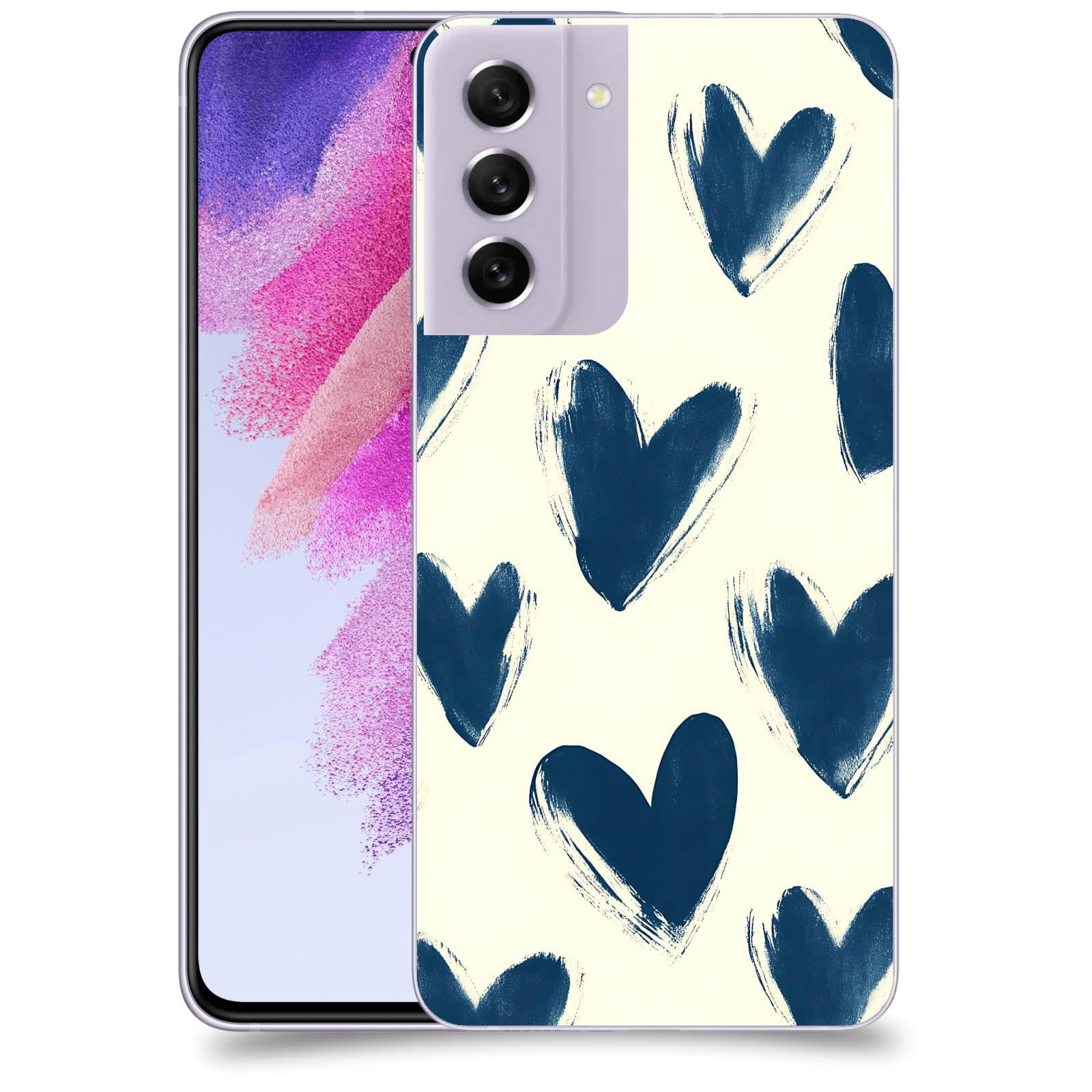 ACOVER Kryt na mobil Samsung Galaxy S21 FE 5G - Blue hearts