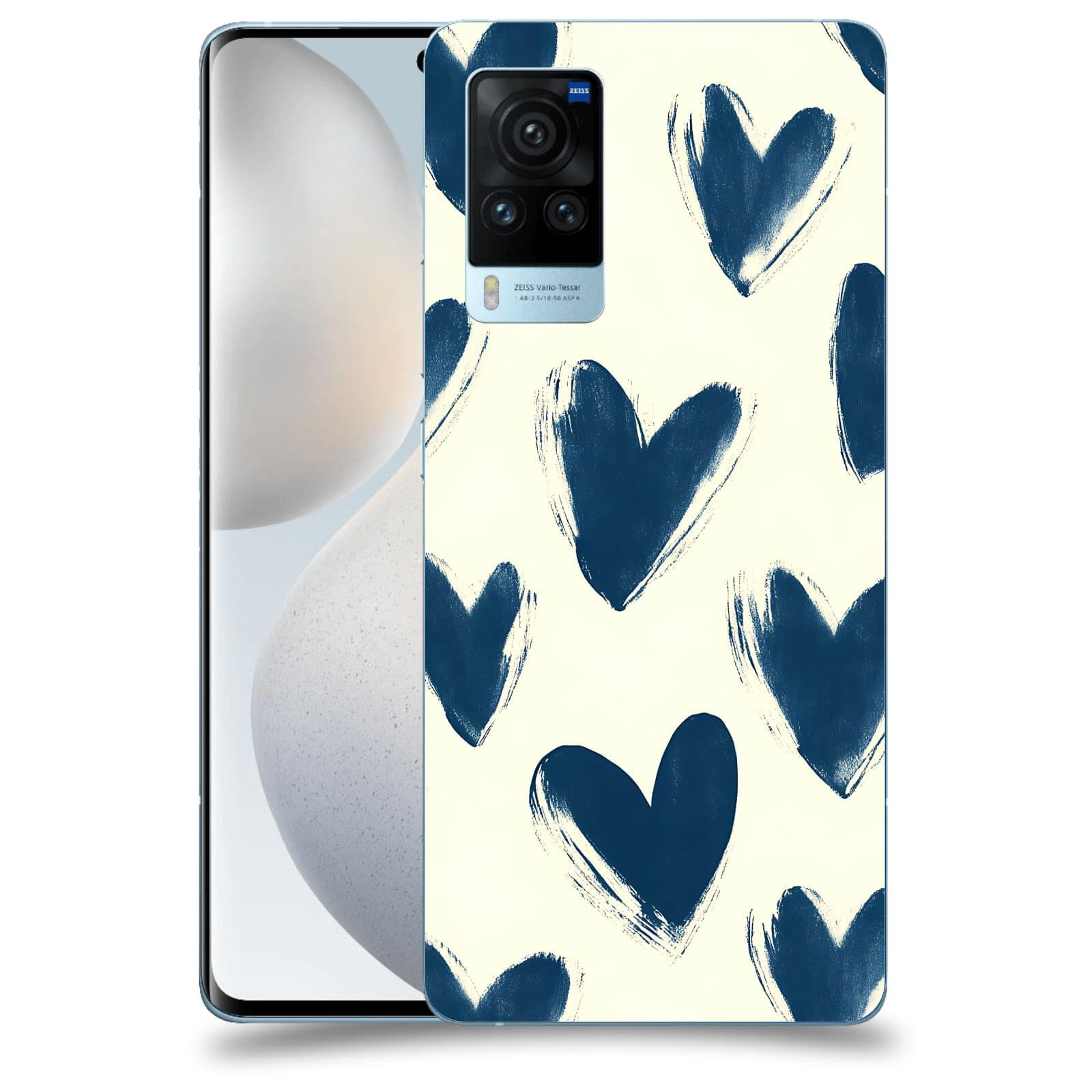 ACOVER Kryt na mobil Vivo X60 Pro 5G - Blue hearts