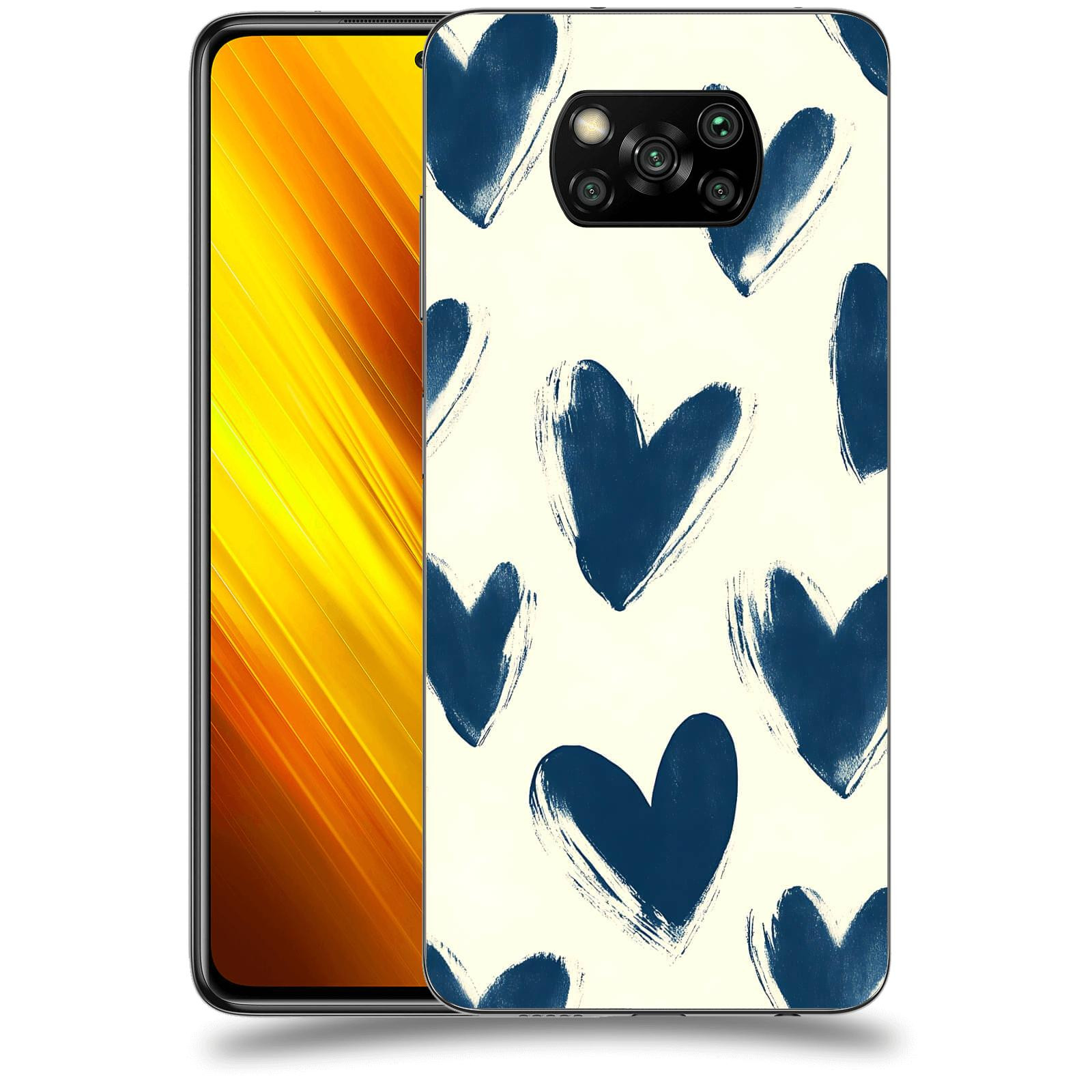 ACOVER Kryt na mobil Xiaomi Poco X3 - Blue hearts