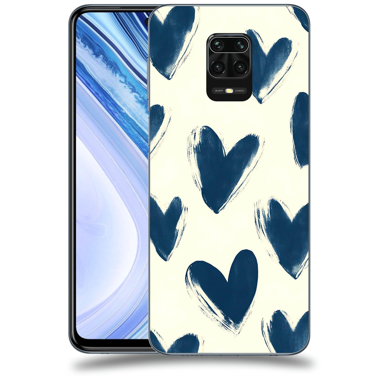ACOVER Kryt na mobil Xiaomi Redmi Note 9 Pro - Blue hearts