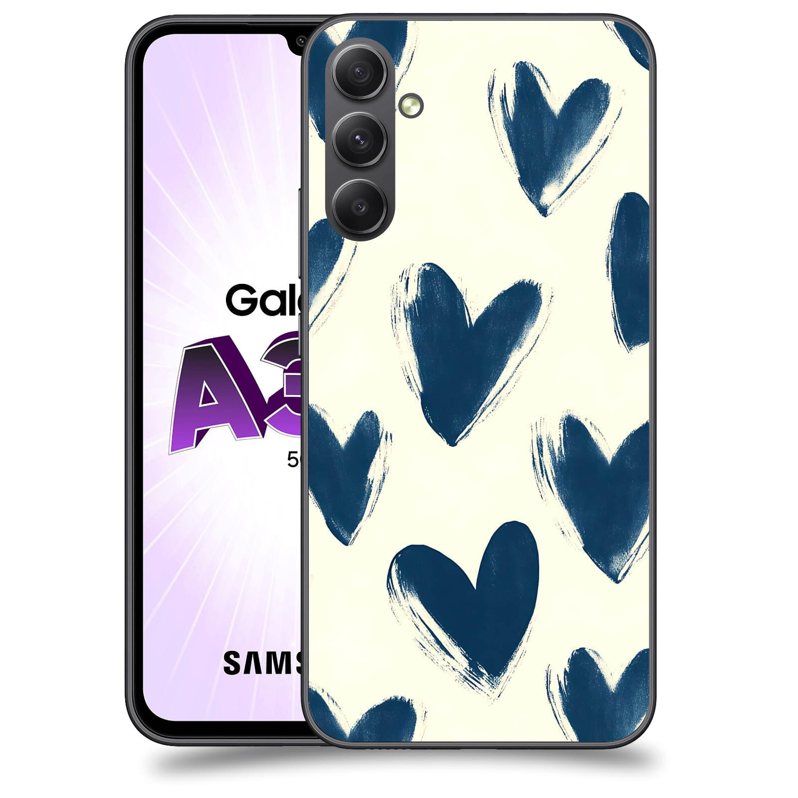 ACOVER Kryt na mobil Samsung Galaxy A34 - Blue hearts