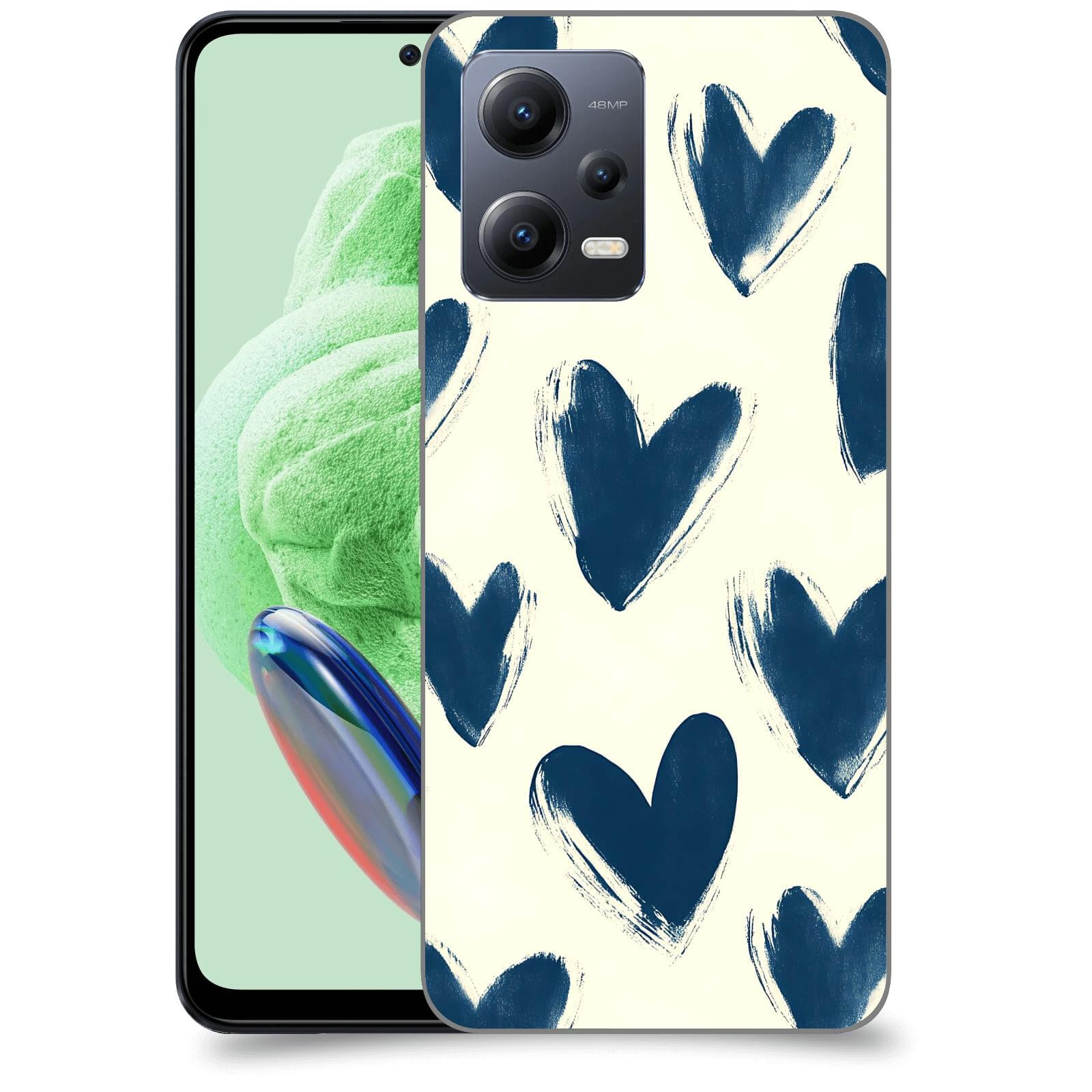 ACOVER Kryt na mobil Xiaomi Redmi Note 12 5G - Blue hearts