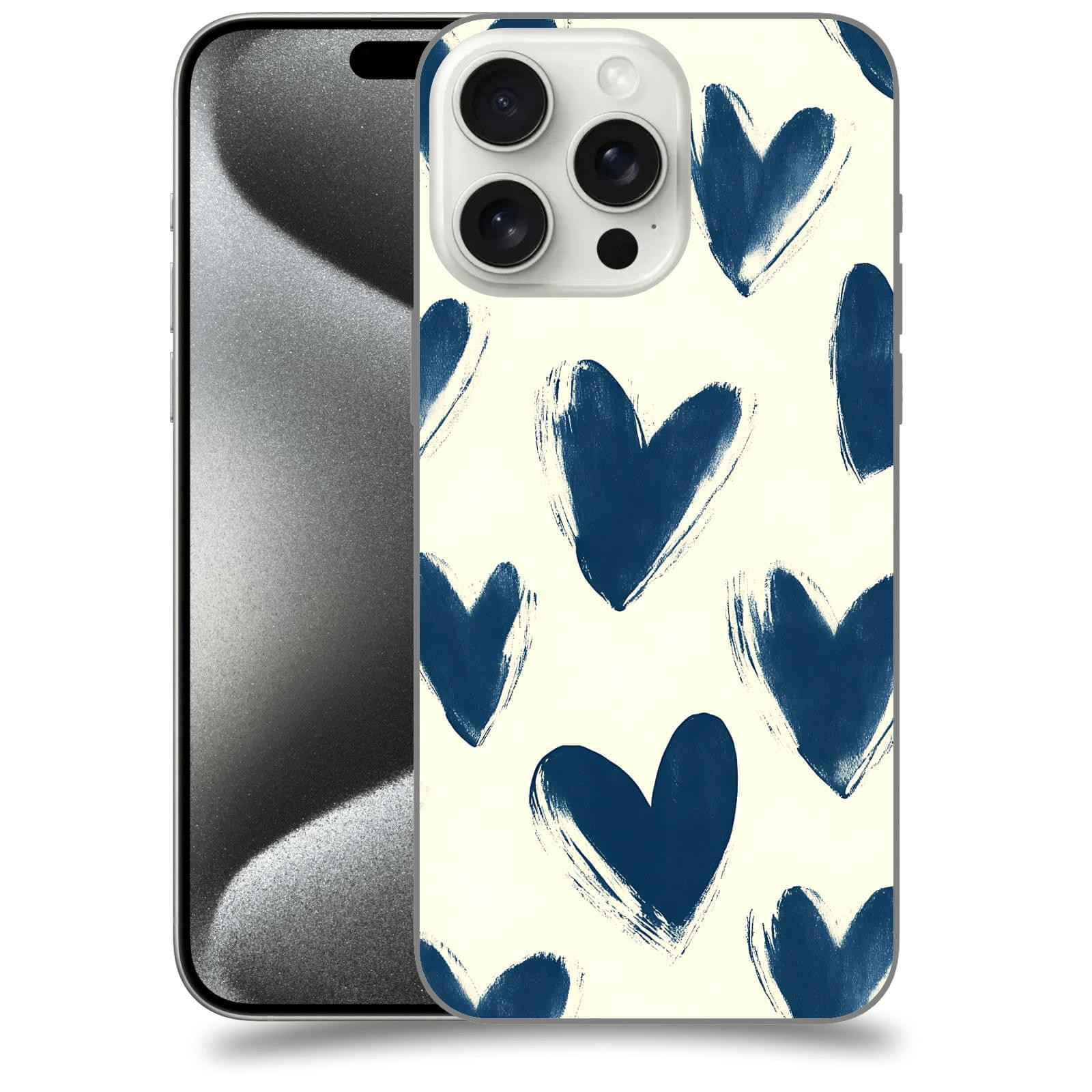 ACOVER Kryt na mobil Apple iPhone 15 pro max - Blue hearts