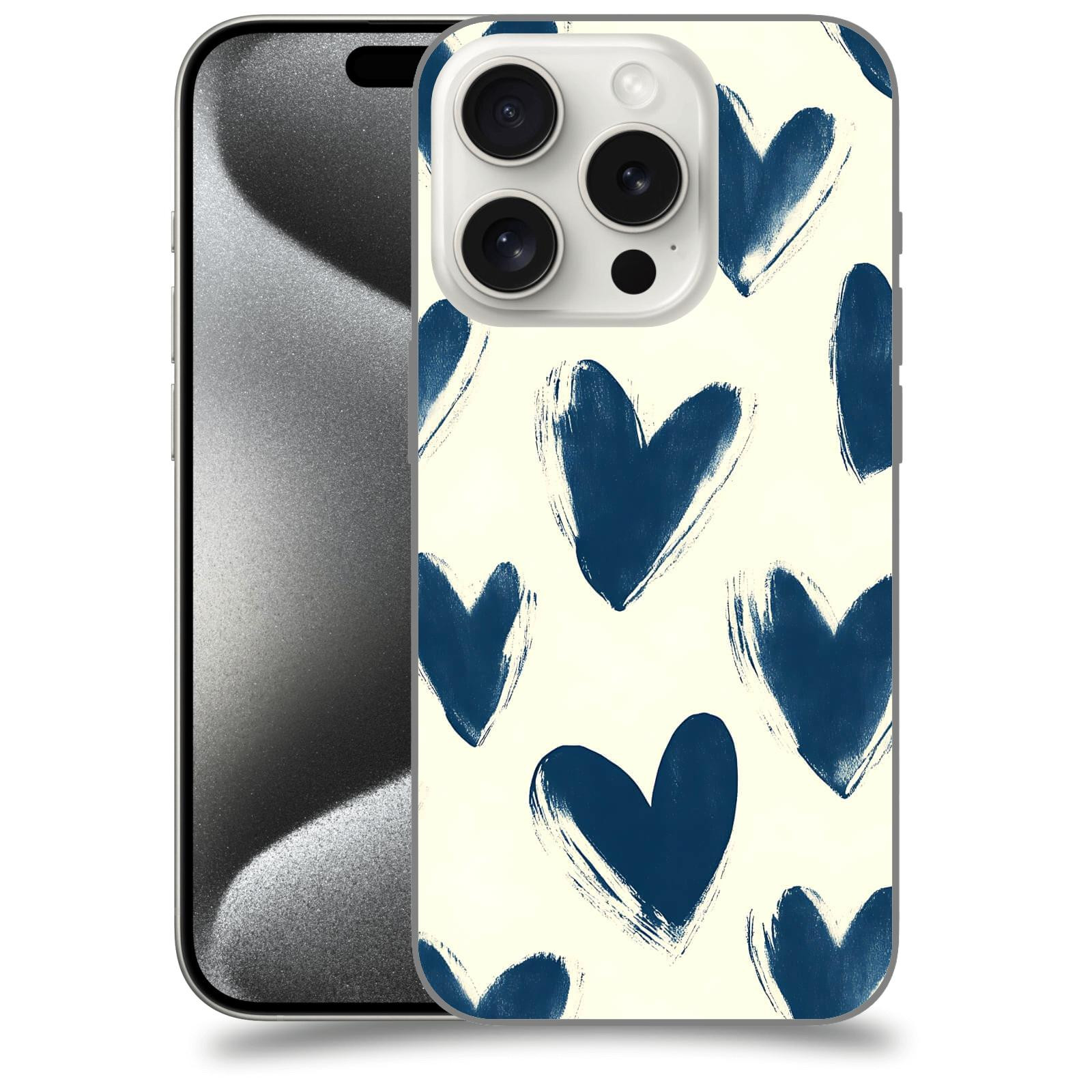 ACOVER Kryt na mobil Apple iPhone 15 pro - Blue hearts