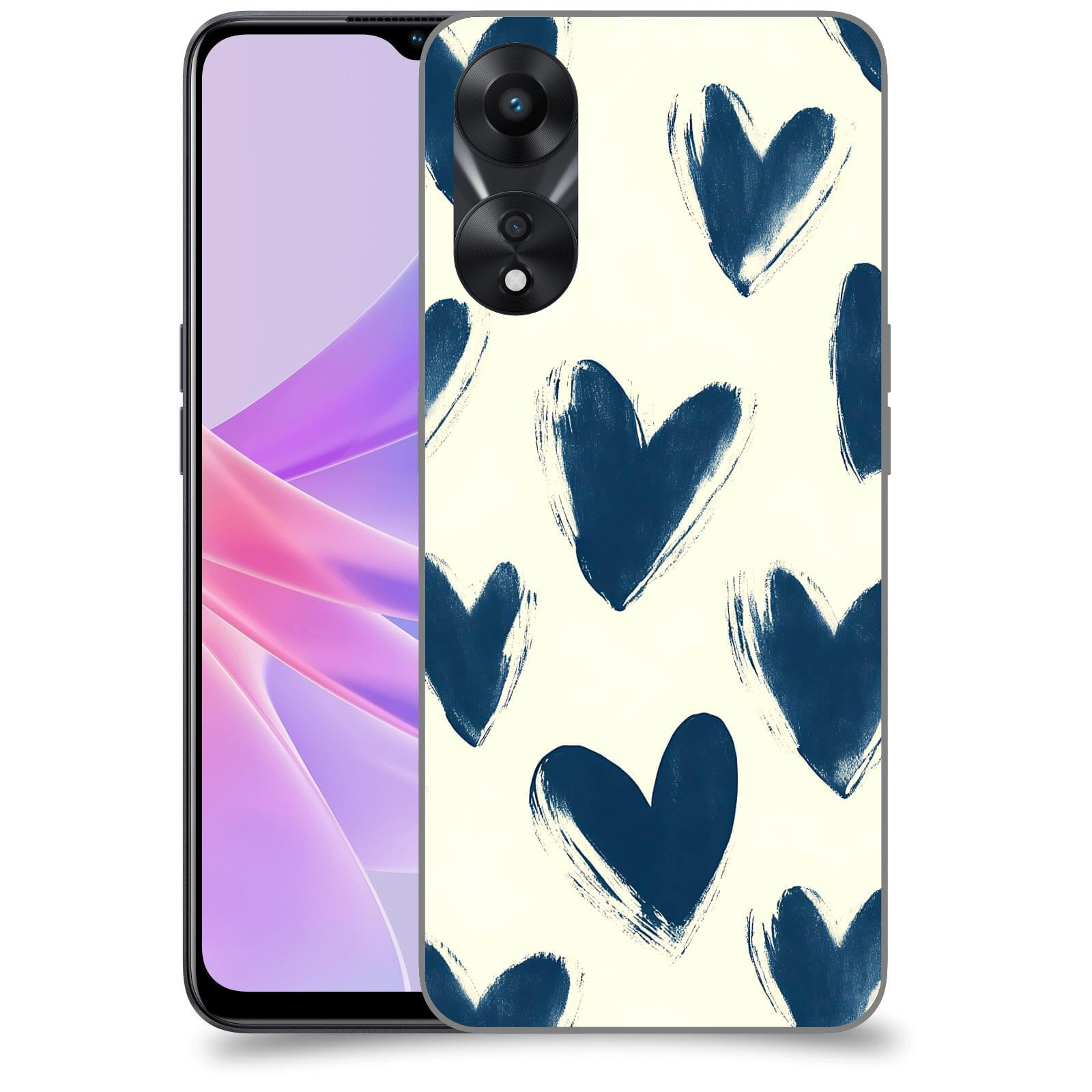 ACOVER Kryt na mobil OPPO A78 5G - Blue hearts