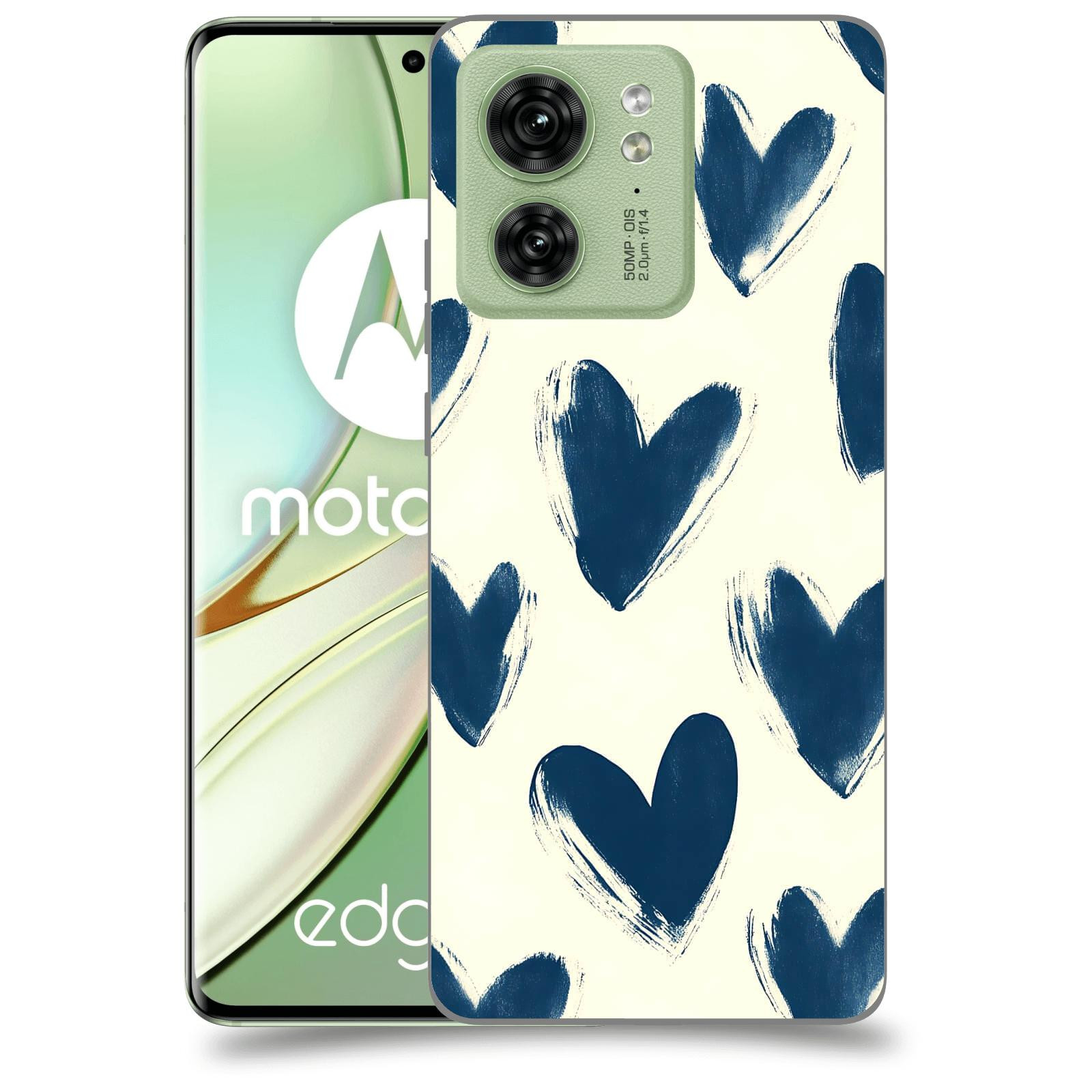 ACOVER Kryt na mobil Motorola EDGE 40 5G - Blue hearts