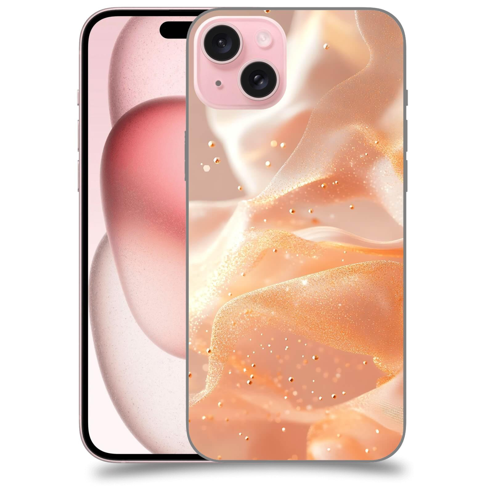 ACOVER Kryt na mobil Apple iPhone 15 plus - Éterický třpyt