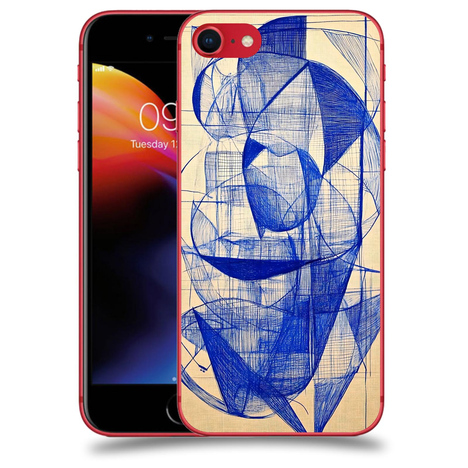 ACOVER Kryt na mobil Apple iPhone 8 - Geometrický chaos
