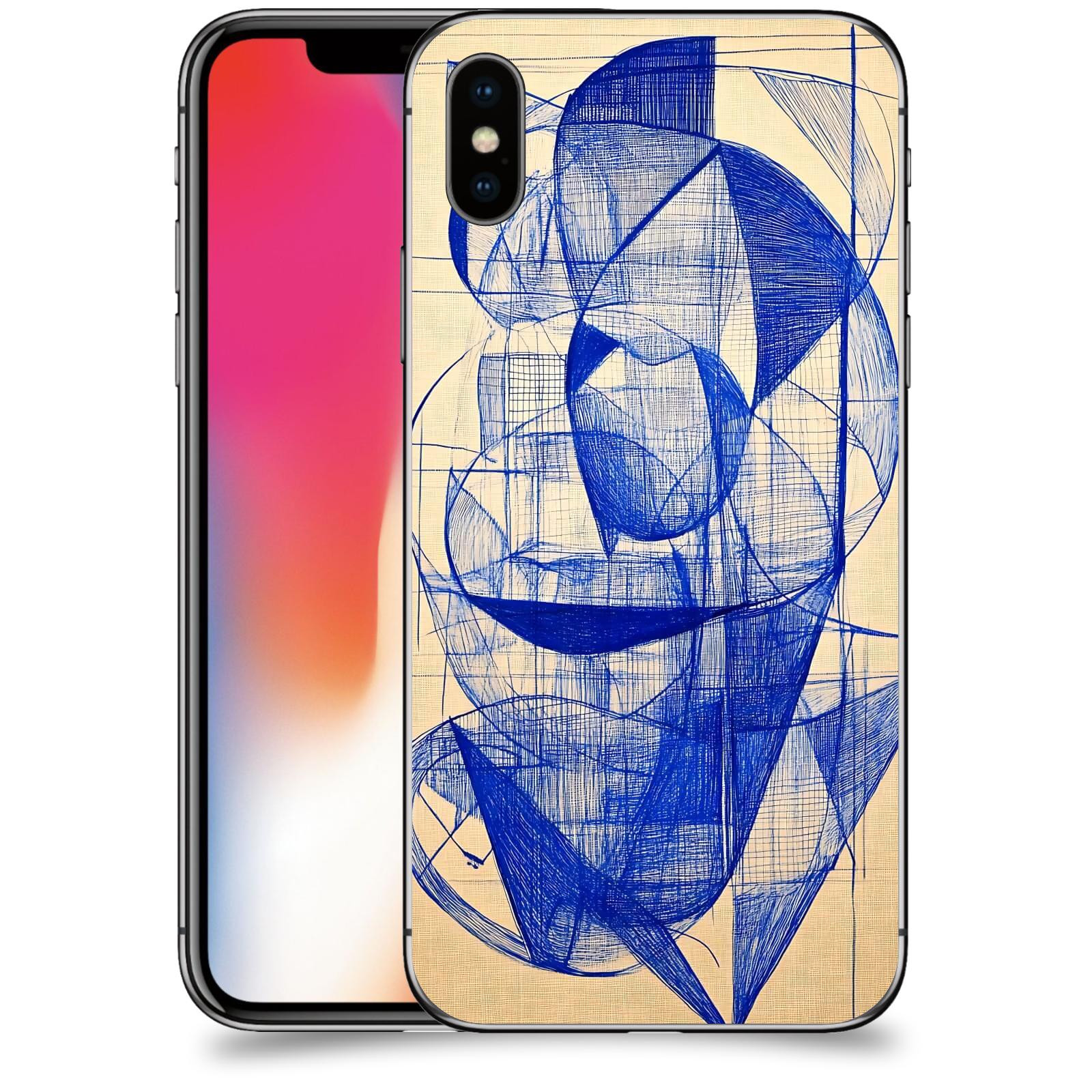 ACOVER Kryt na mobil Apple iPhone X/XS - Geometrický chaos