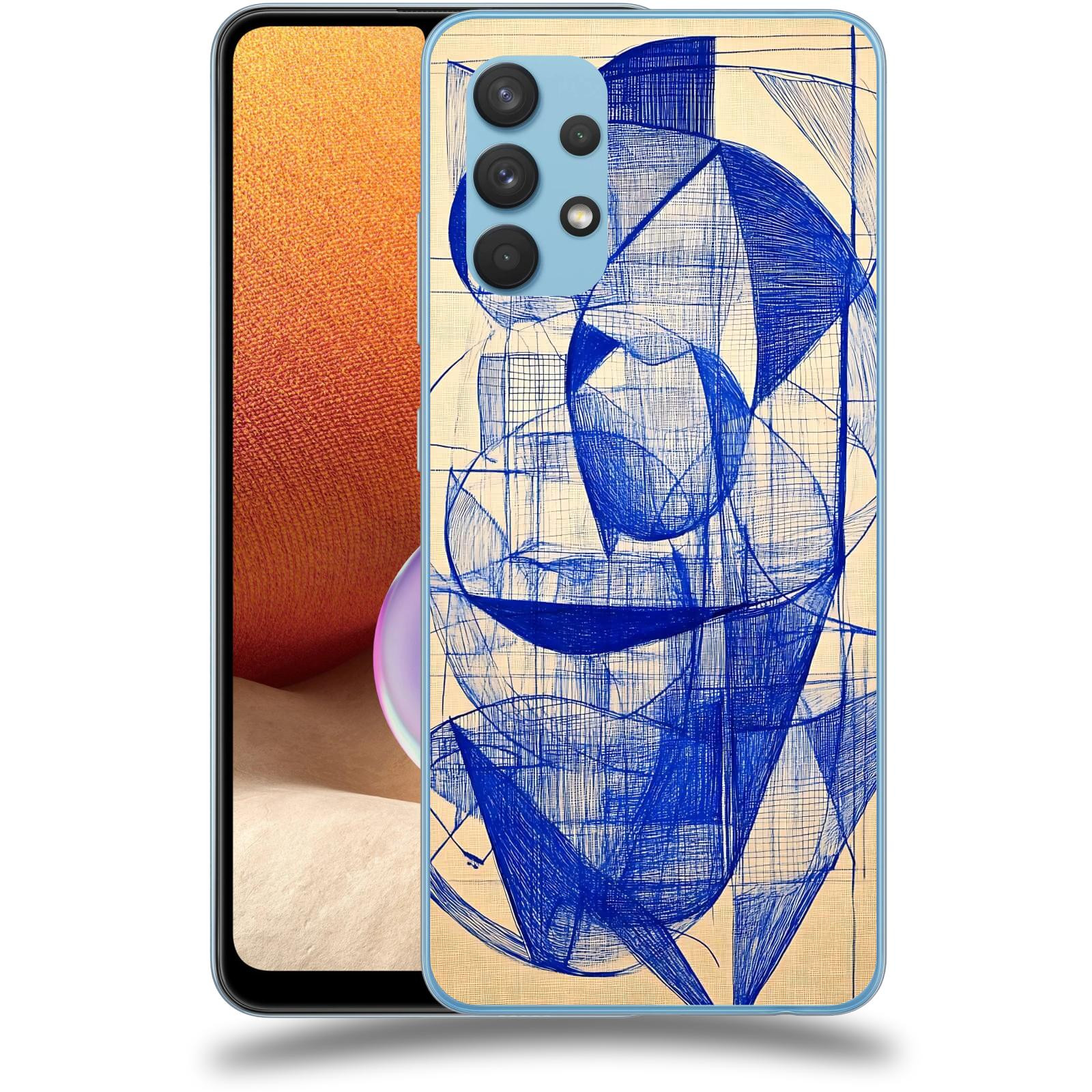 ACOVER Kryt na mobil Samsung Galaxy A32 4G SM-A325F - Geometrický chaos