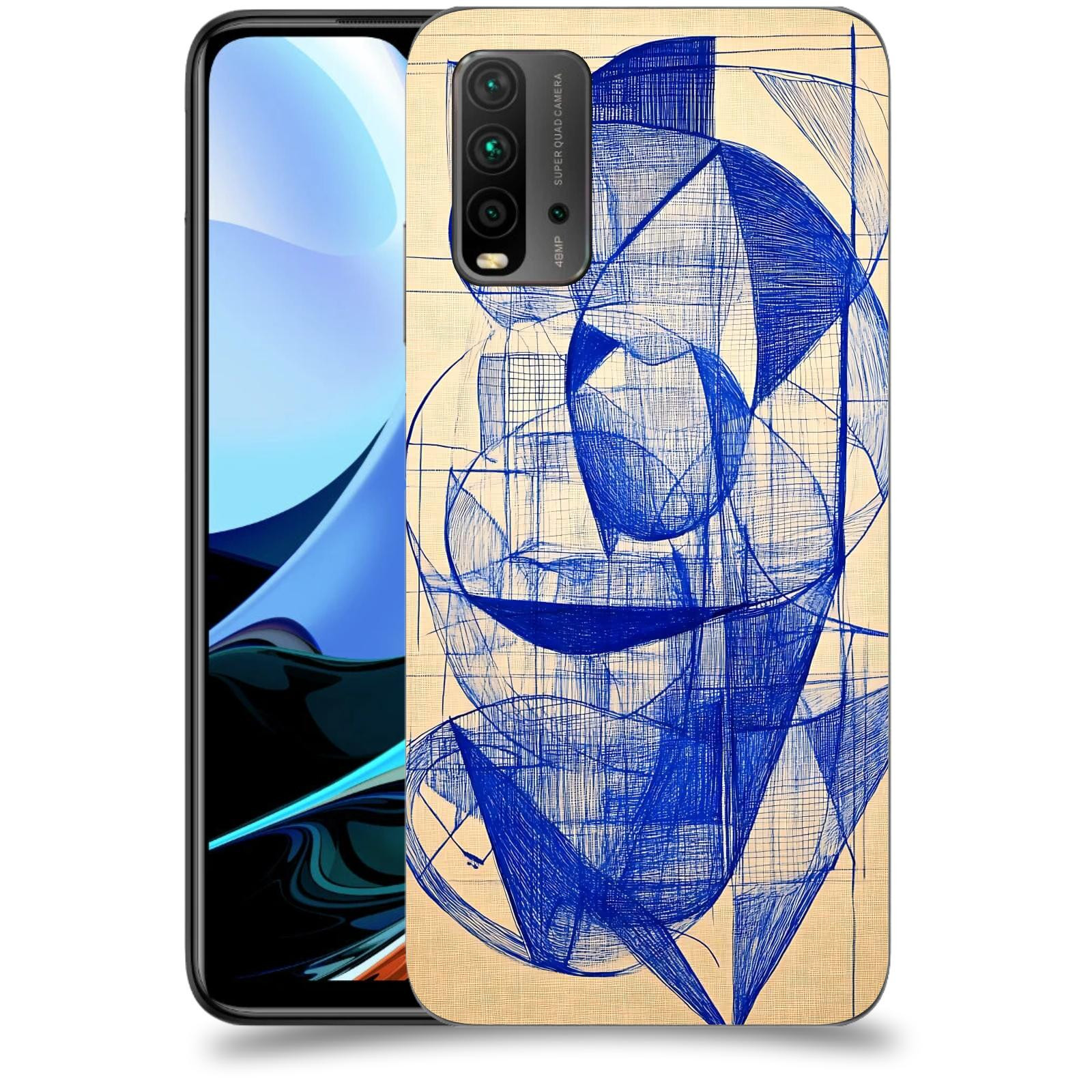 ACOVER Kryt na mobil Xiaomi Redmi 9T - Geometrický chaos