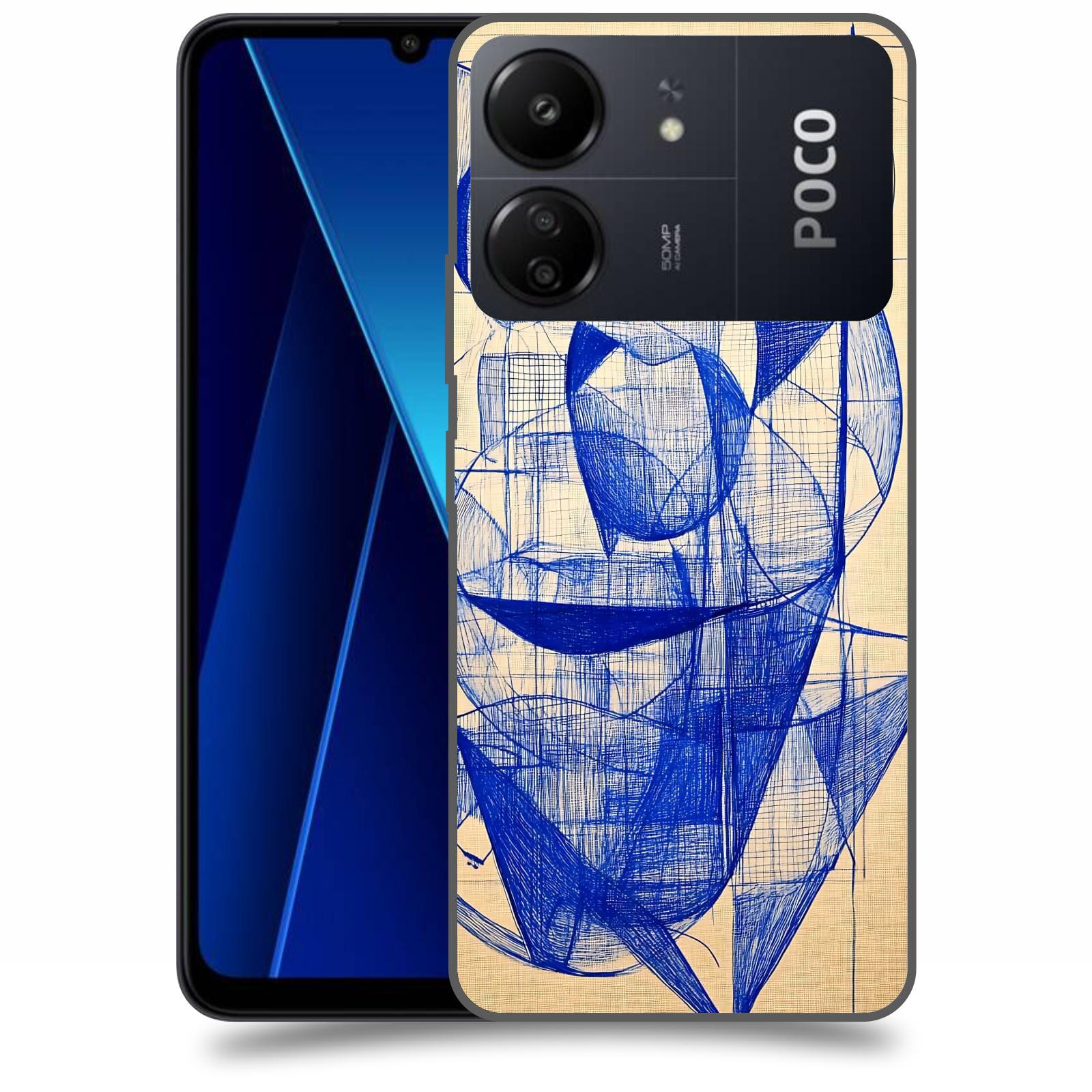 ACOVER Kryt na mobil Poco C65 - Geometrický chaos