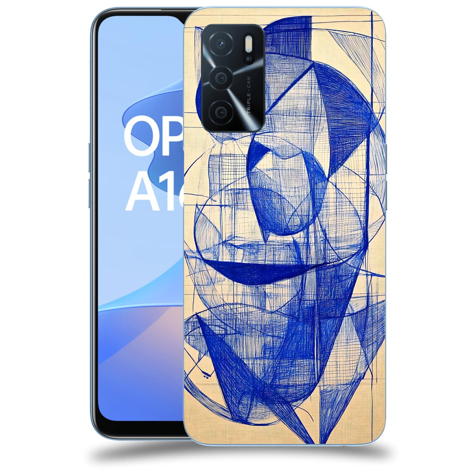 ACOVER Kryt na mobil OPPO A16s - Geometrický chaos