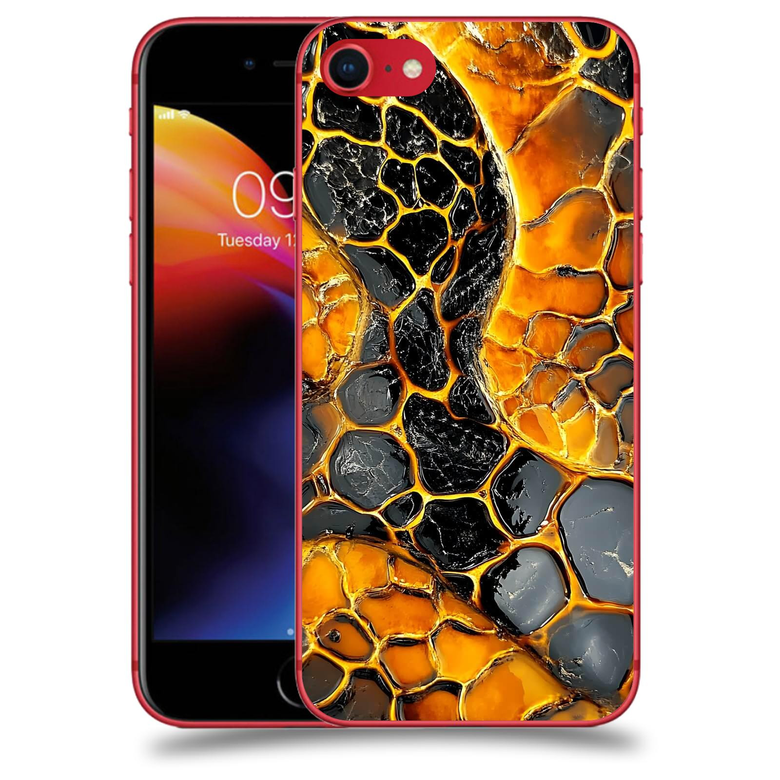 ACOVER Kryt na mobil Apple iPhone 8 - Žár a Struktura