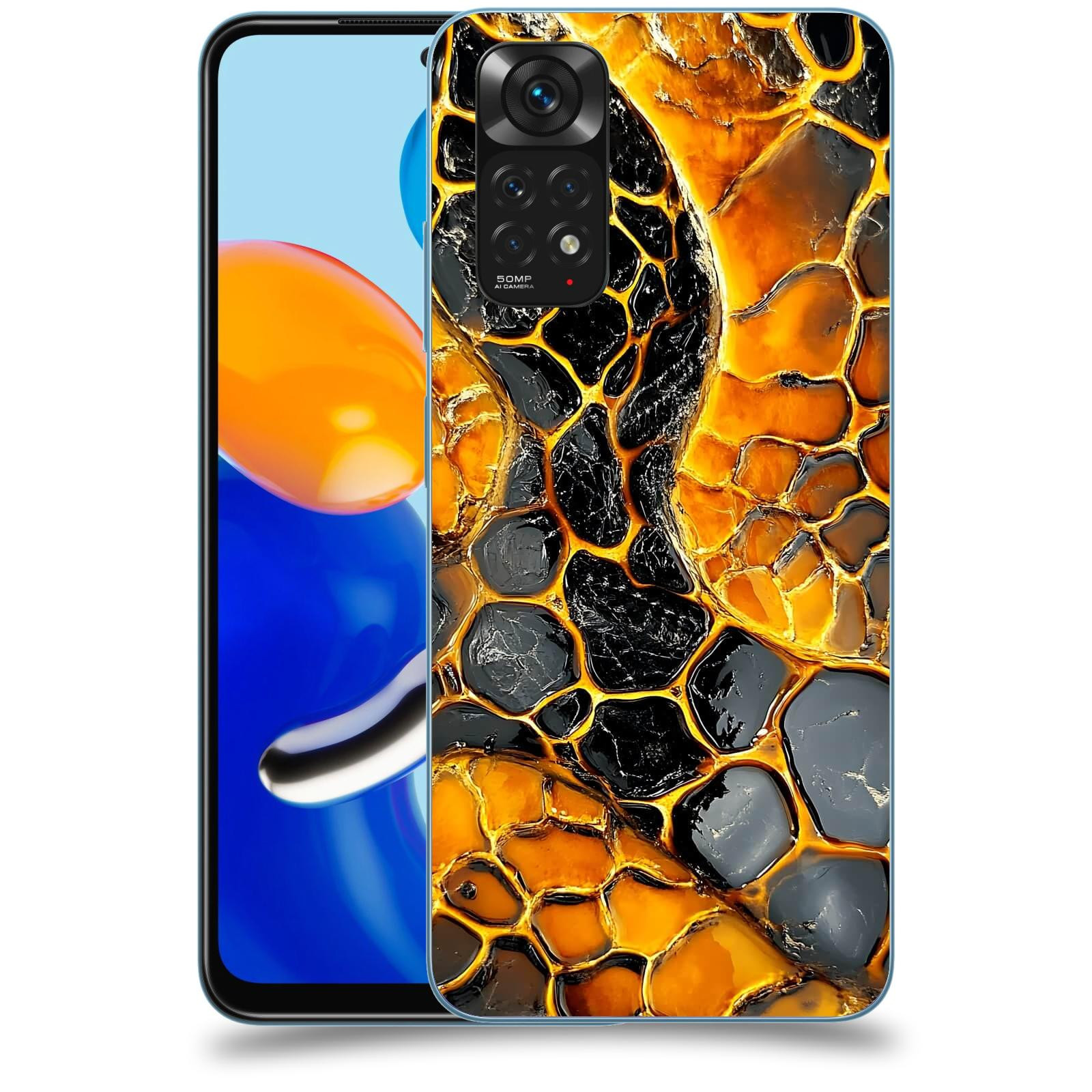 ACOVER Kryt na mobil Xiaomi Redmi Note 11 - Žár a Struktura
