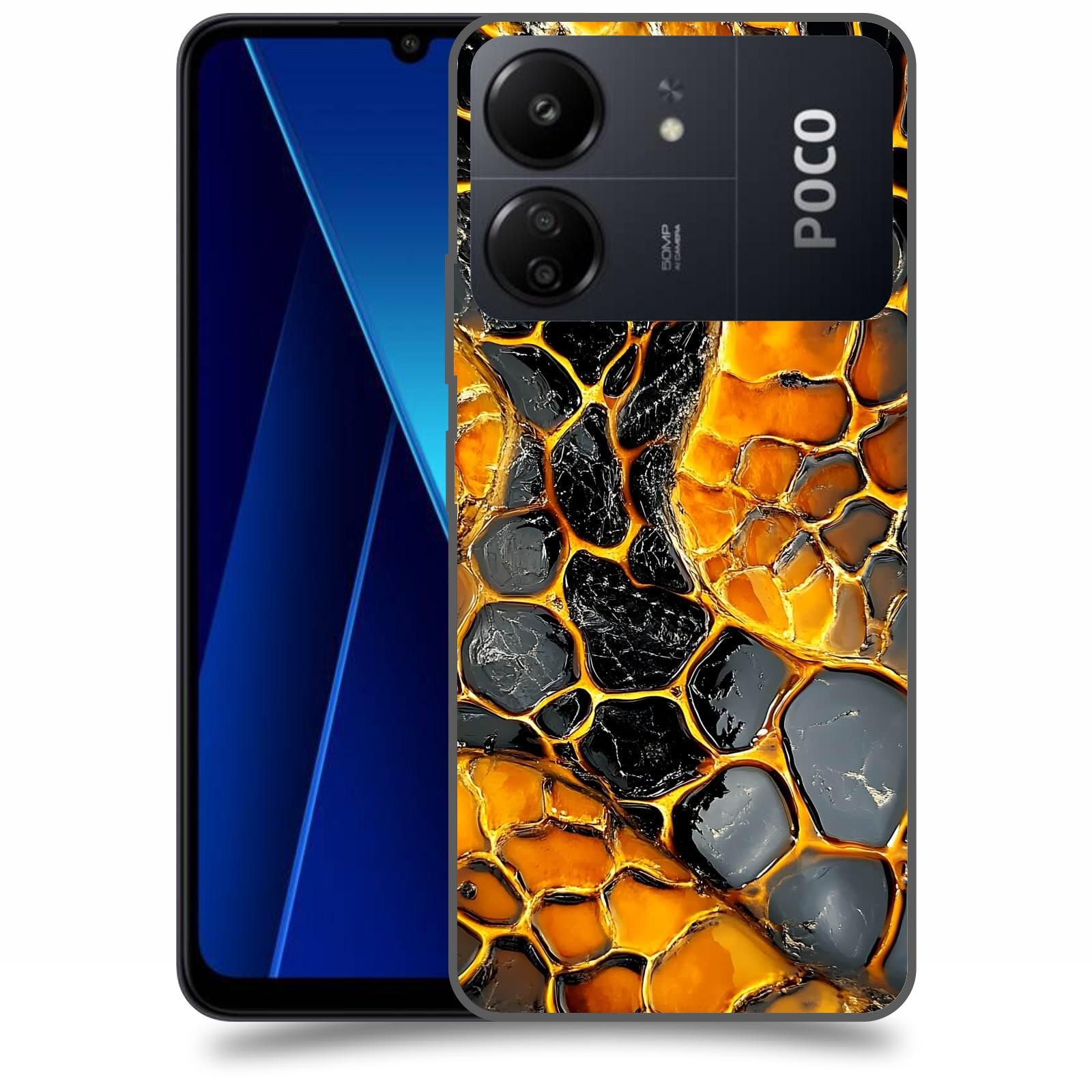 ACOVER Kryt na mobil Poco C65 - Žár a Struktura