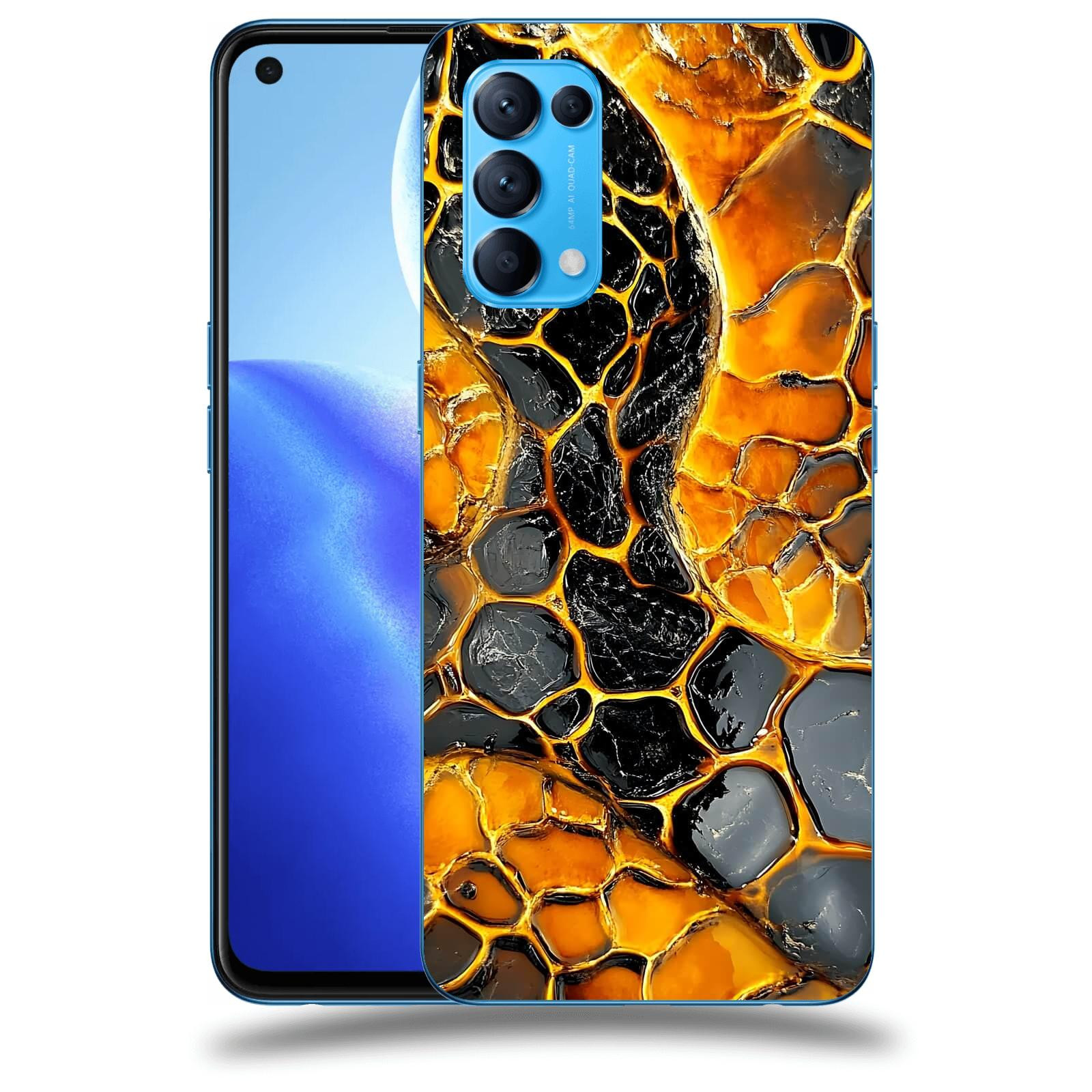 ACOVER Kryt na mobil OPPO Reno 5 5G - Žár a Struktura