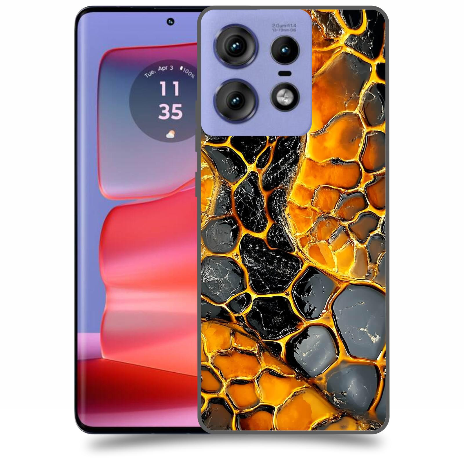 ACOVER Kryt na mobil Motorola Edge 50 Pro - Žár a Struktura