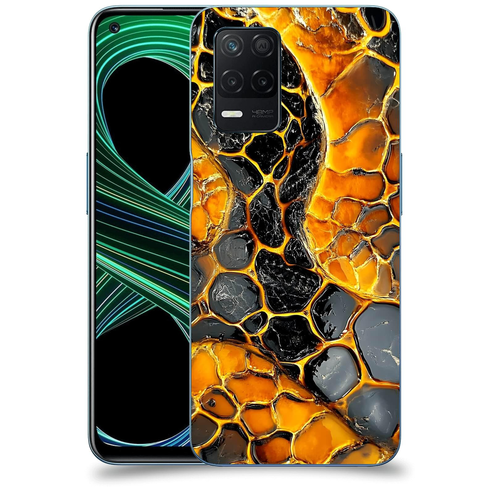 ACOVER Kryt na mobil Realme 8 5G - Žár a Struktura