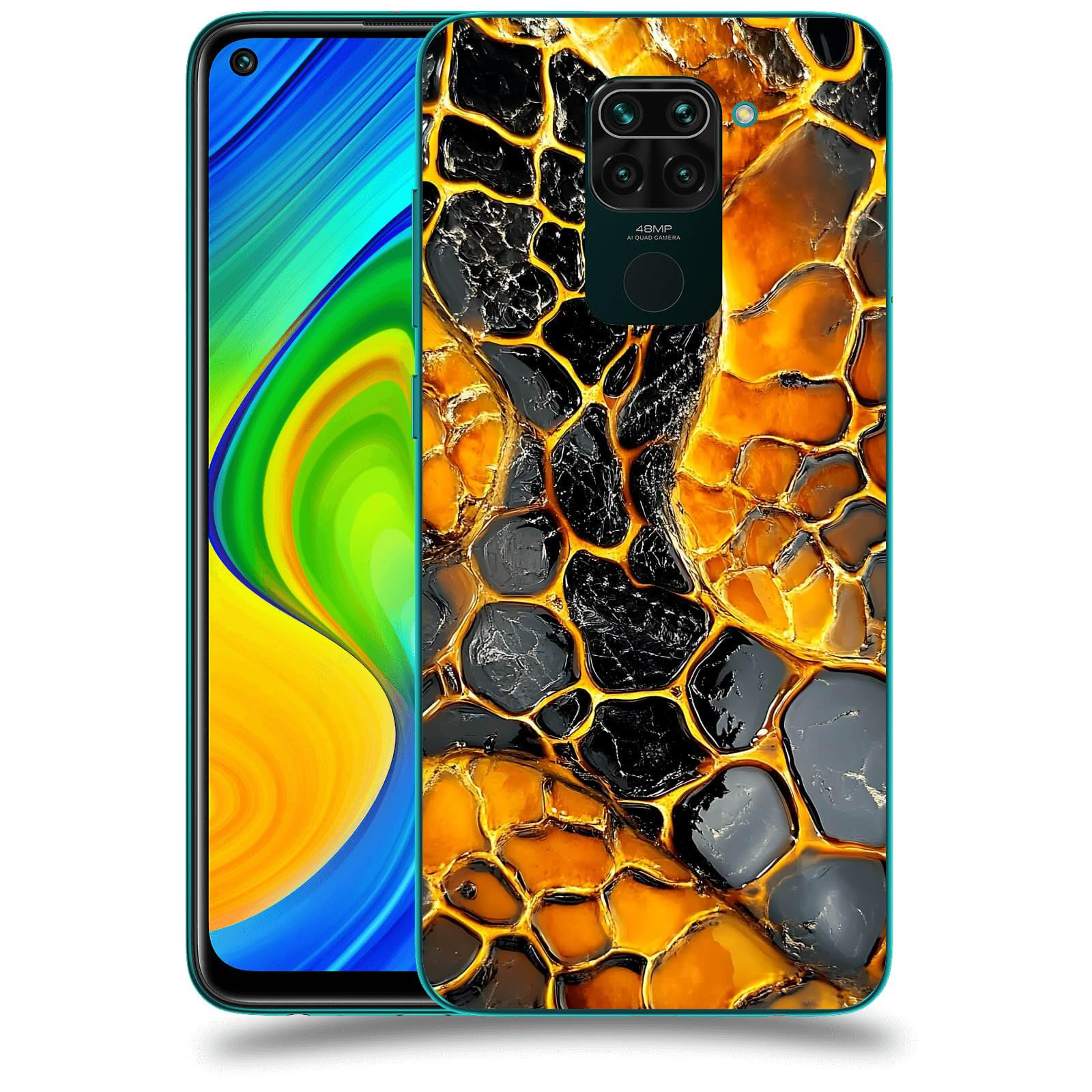 ACOVER Kryt na mobil Xiaomi Redmi Note 9 - Žár a Struktura