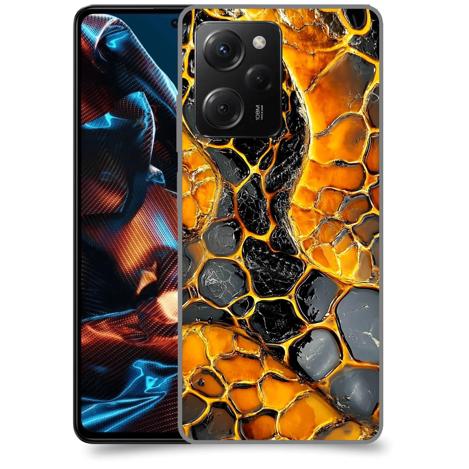 ACOVER Kryt na mobil Xiaomi Poco X5 Pro - Žár a Struktura