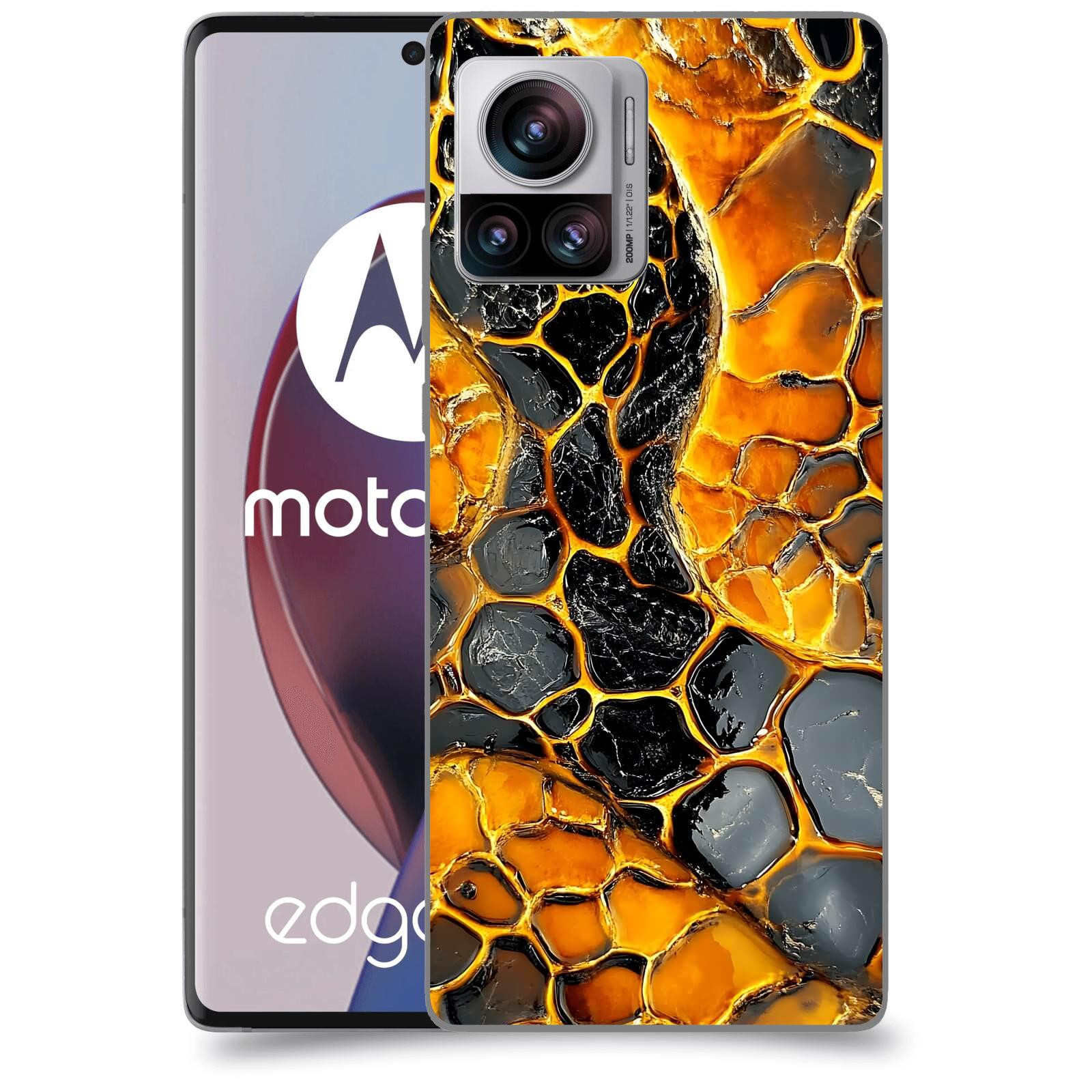 ACOVER Kryt na mobil Motorola Edge 30 Ultra - Žár a Struktura