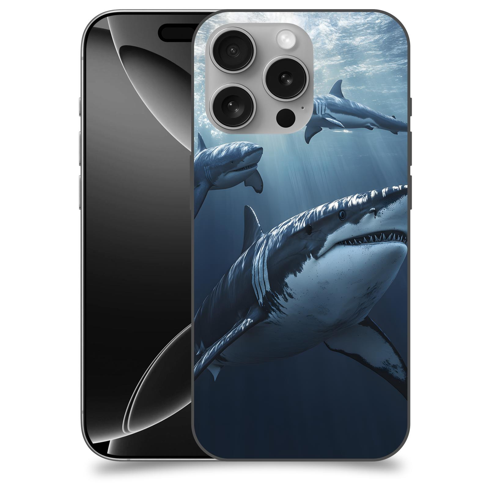 ACOVER kryt na mobil Apple iPhone 16 - Žraloci