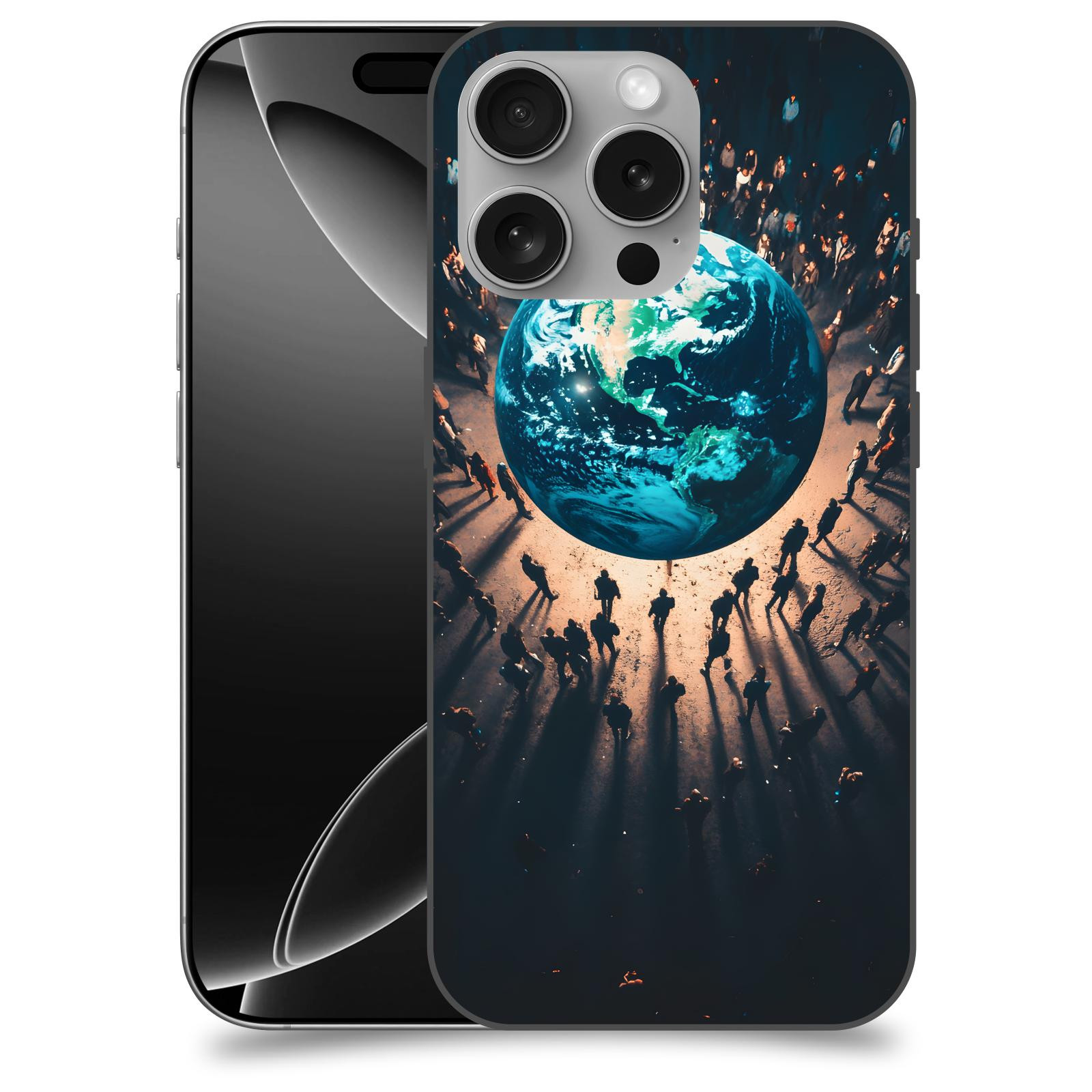 ACOVER kryt na mobil Apple iPhone 16 - People around the Earth