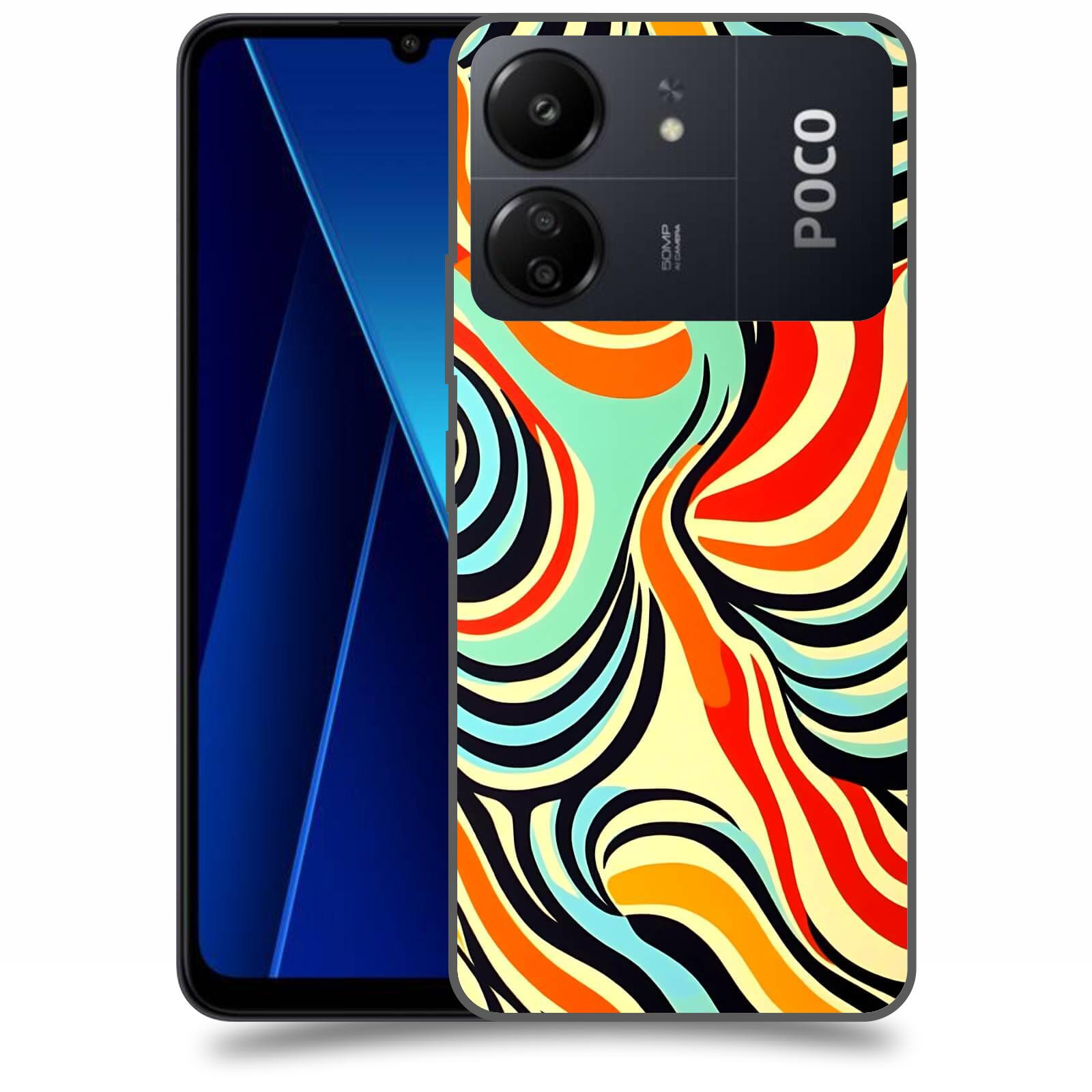 ACOVER Kryt na mobil Poco C65 - Dynamické proudy