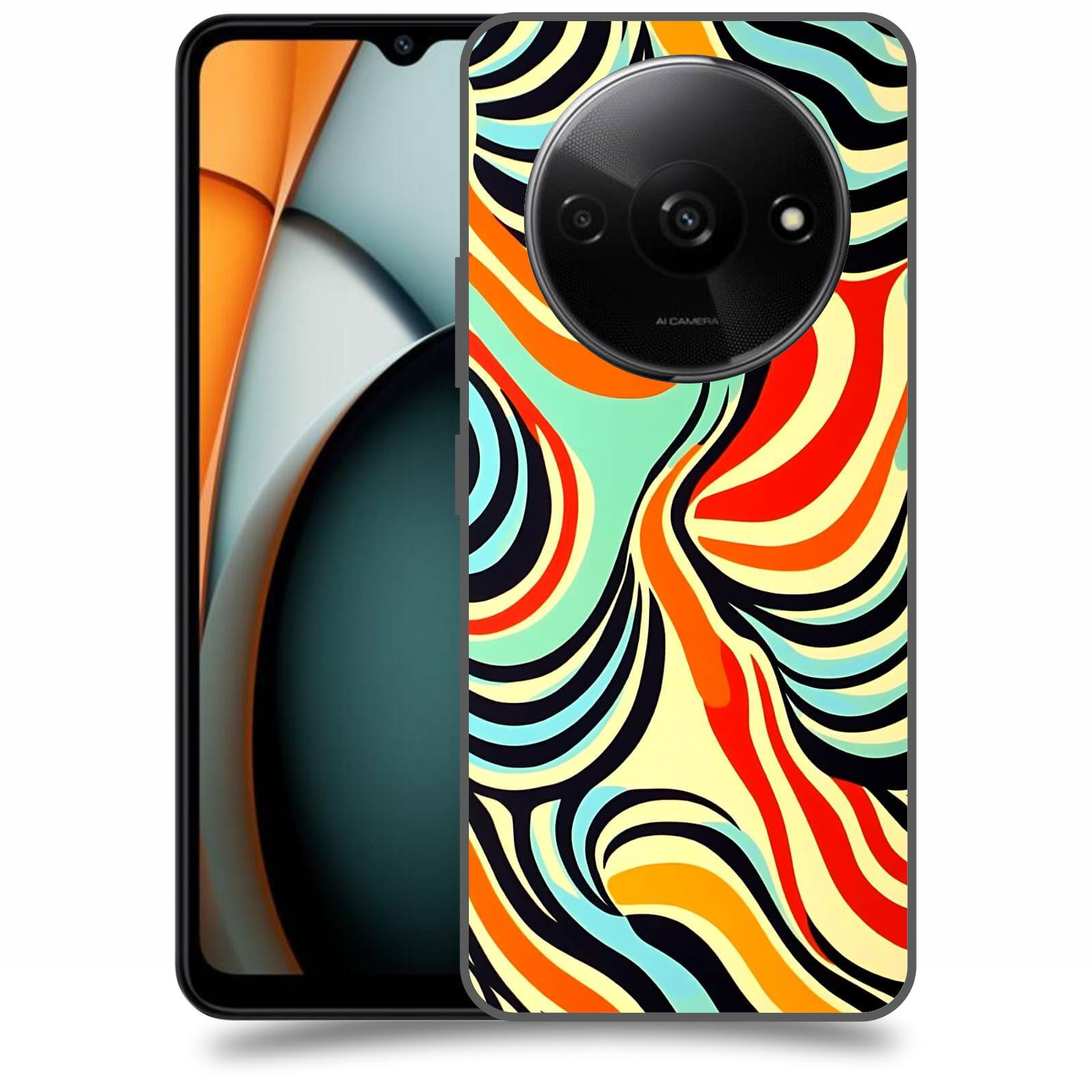 ACOVER Kryt na mobil Xiaomi Redmi A3 - Dynamické proudy