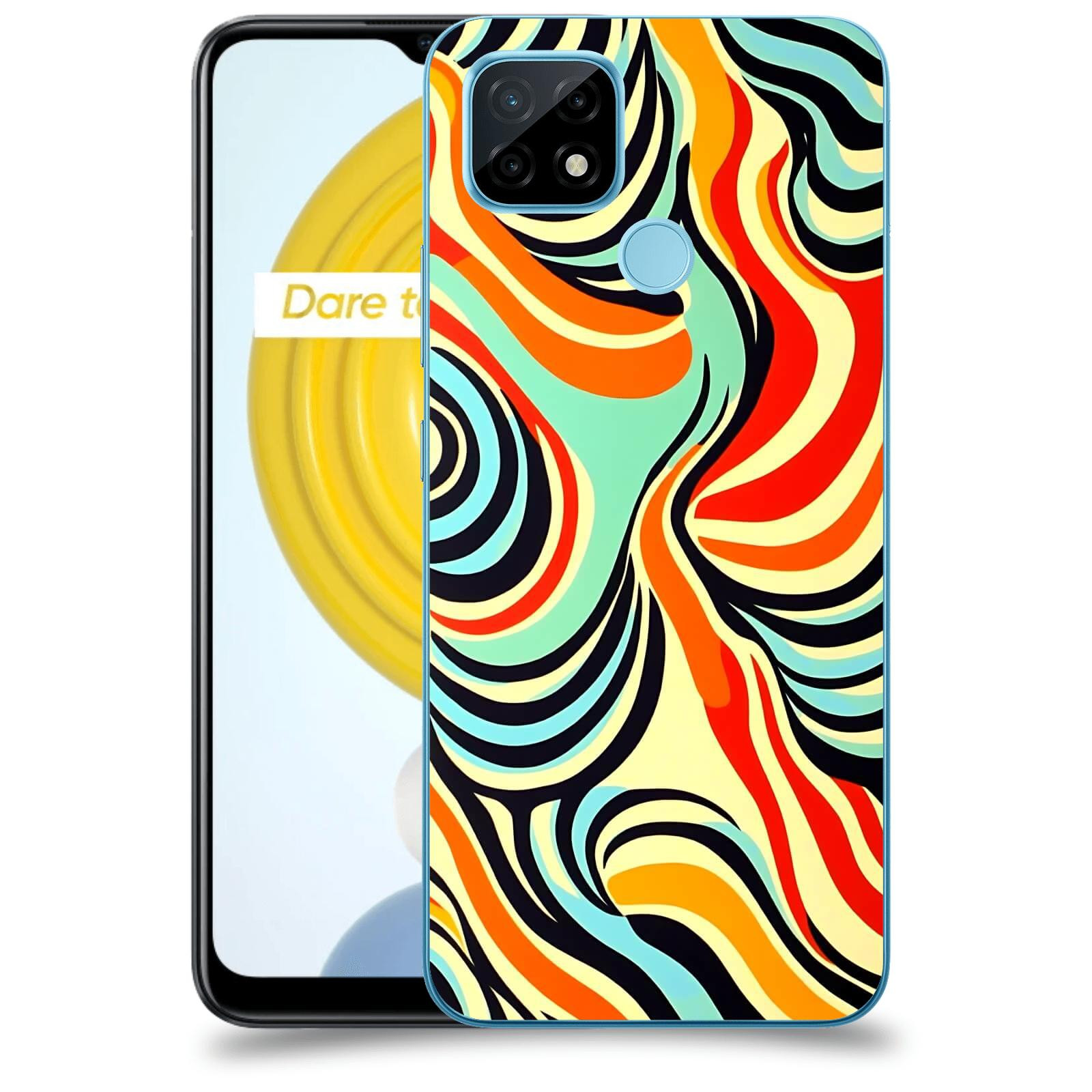 ACOVER Kryt na mobil Realme C21 - Dynamické proudy