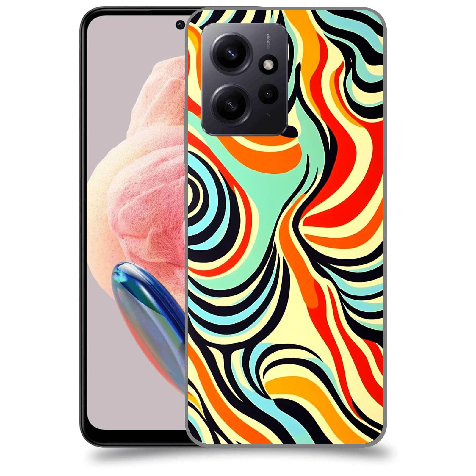 ACOVER Kryt na mobil Xiaomi Redmi Note 12 4G - Dynamické proudy