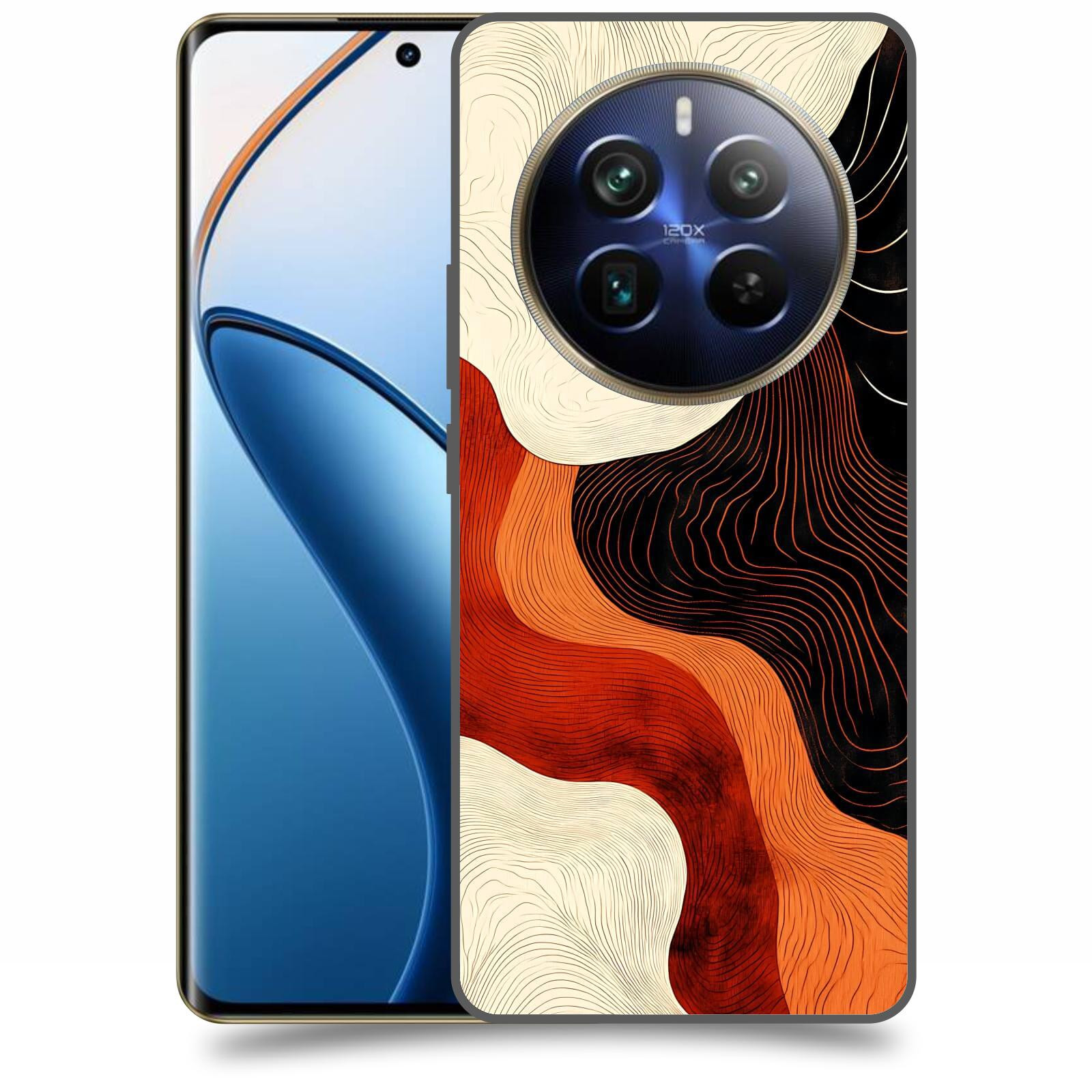 ACOVER Kryt na mobil Realme 12 pro+ 5g - Dřevěná harmonie