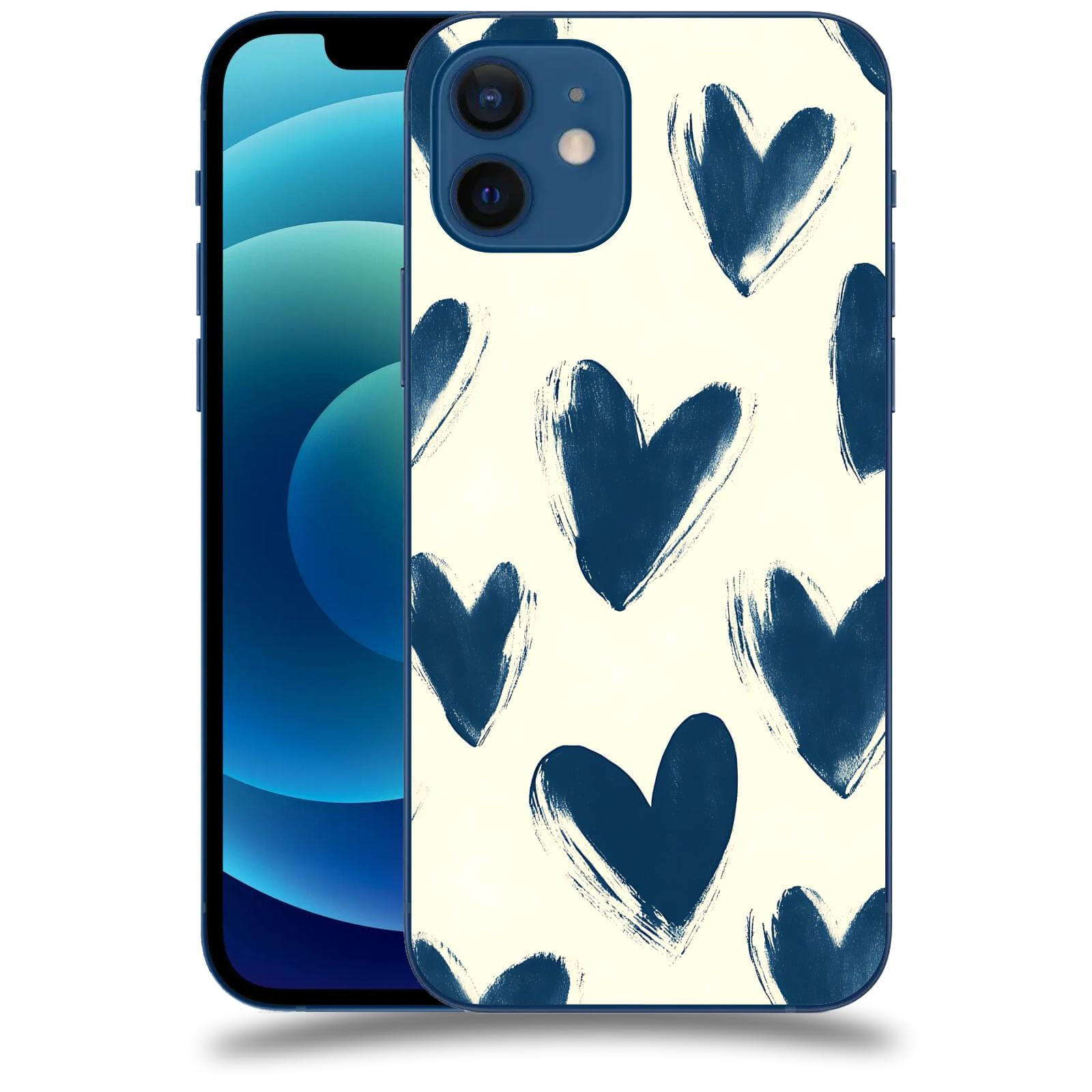 ACOVER Kryt na mobil Apple iPhone 12 - Blue hearts