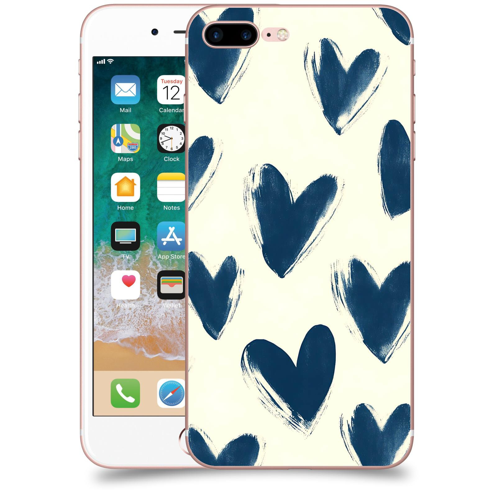 ACOVER Kryt na mobil Apple iPhone 7 Plus - Blue hearts
