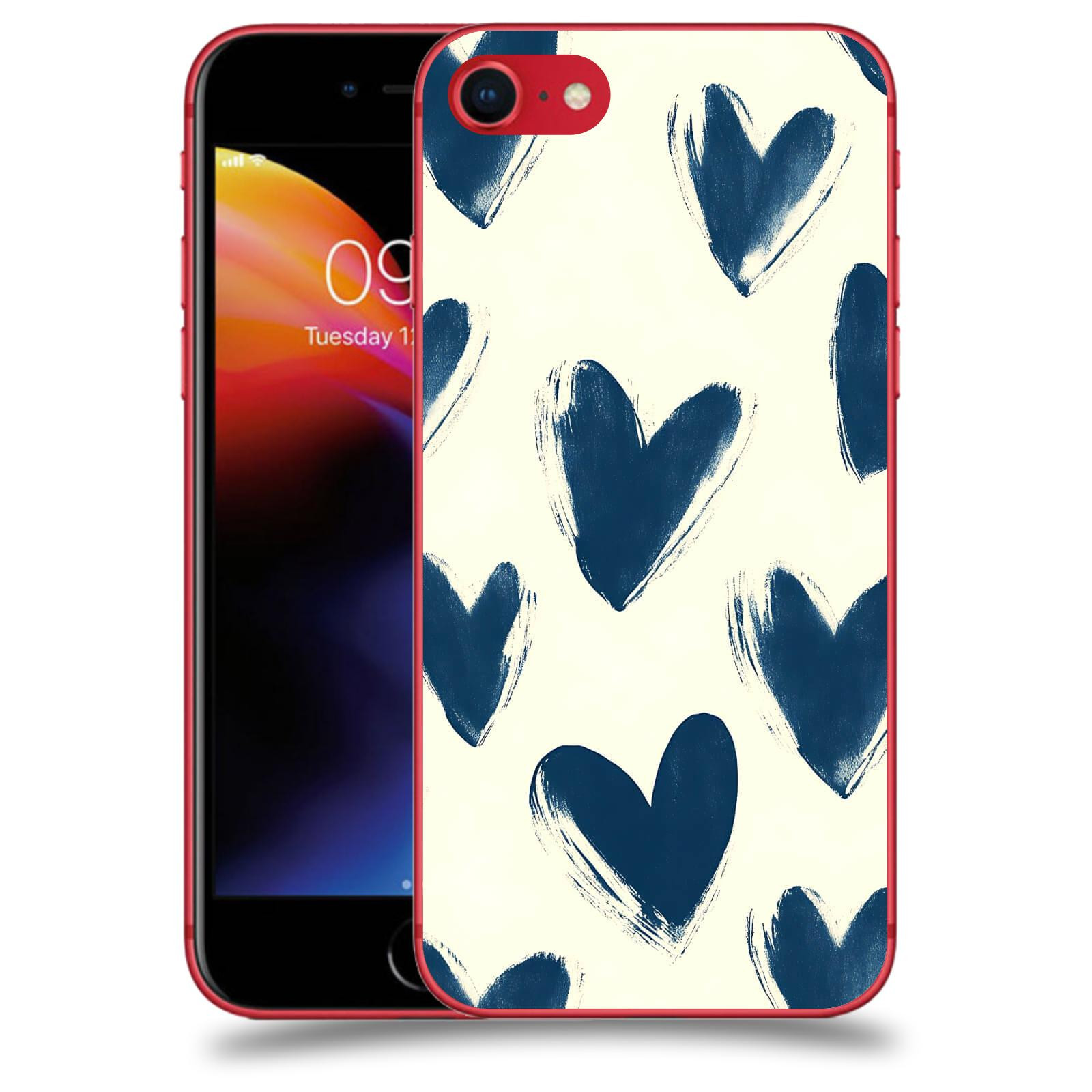 ACOVER Kryt na mobil Apple iPhone 8 - Blue hearts
