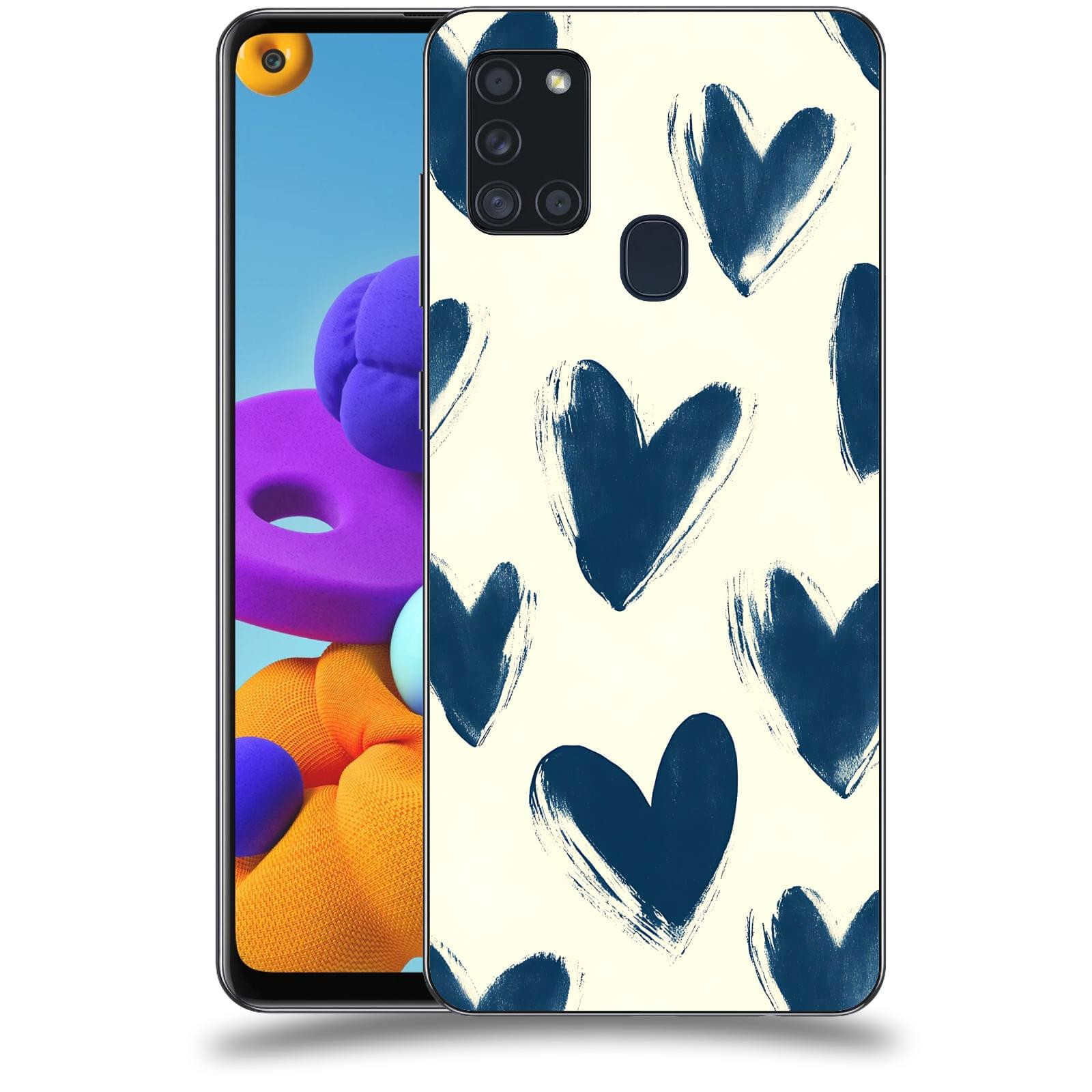 ACOVER Kryt na mobil Samsung Galaxy A21s - Blue hearts