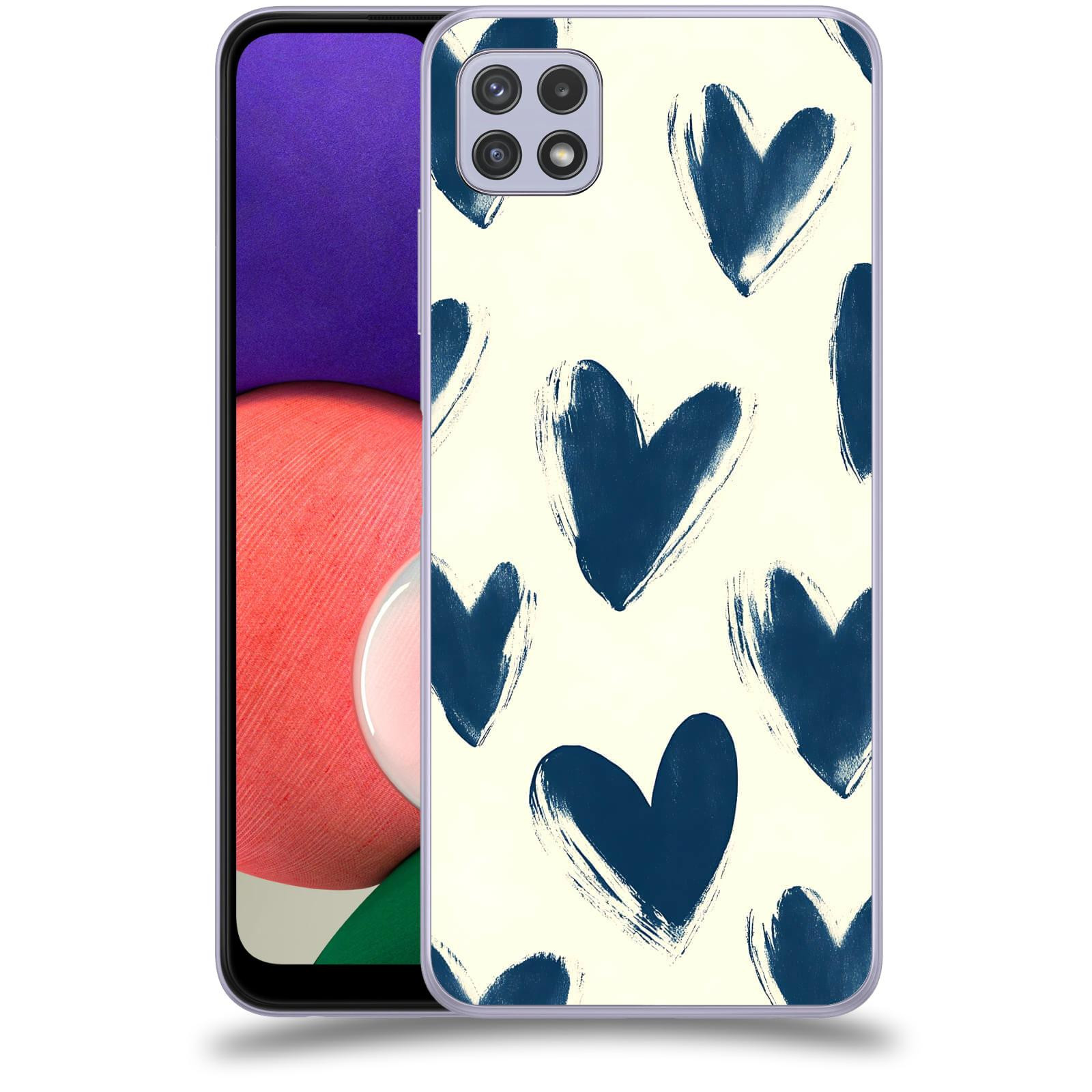 ACOVER Kryt na mobil Samsung Galaxy A22 5G A226B - Blue hearts