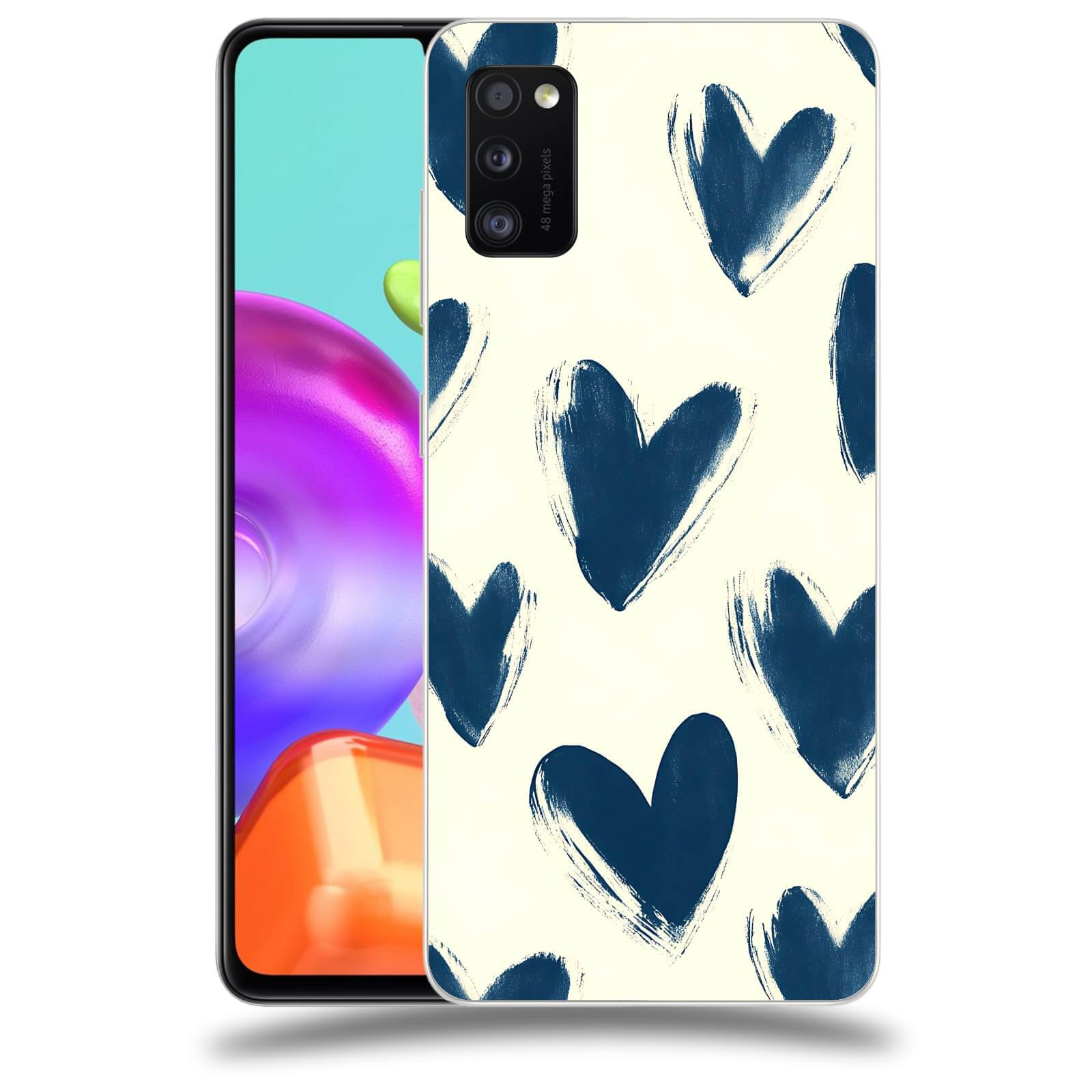 ACOVER Kryt na mobil Samsung Galaxy A41 A415F - Blue hearts