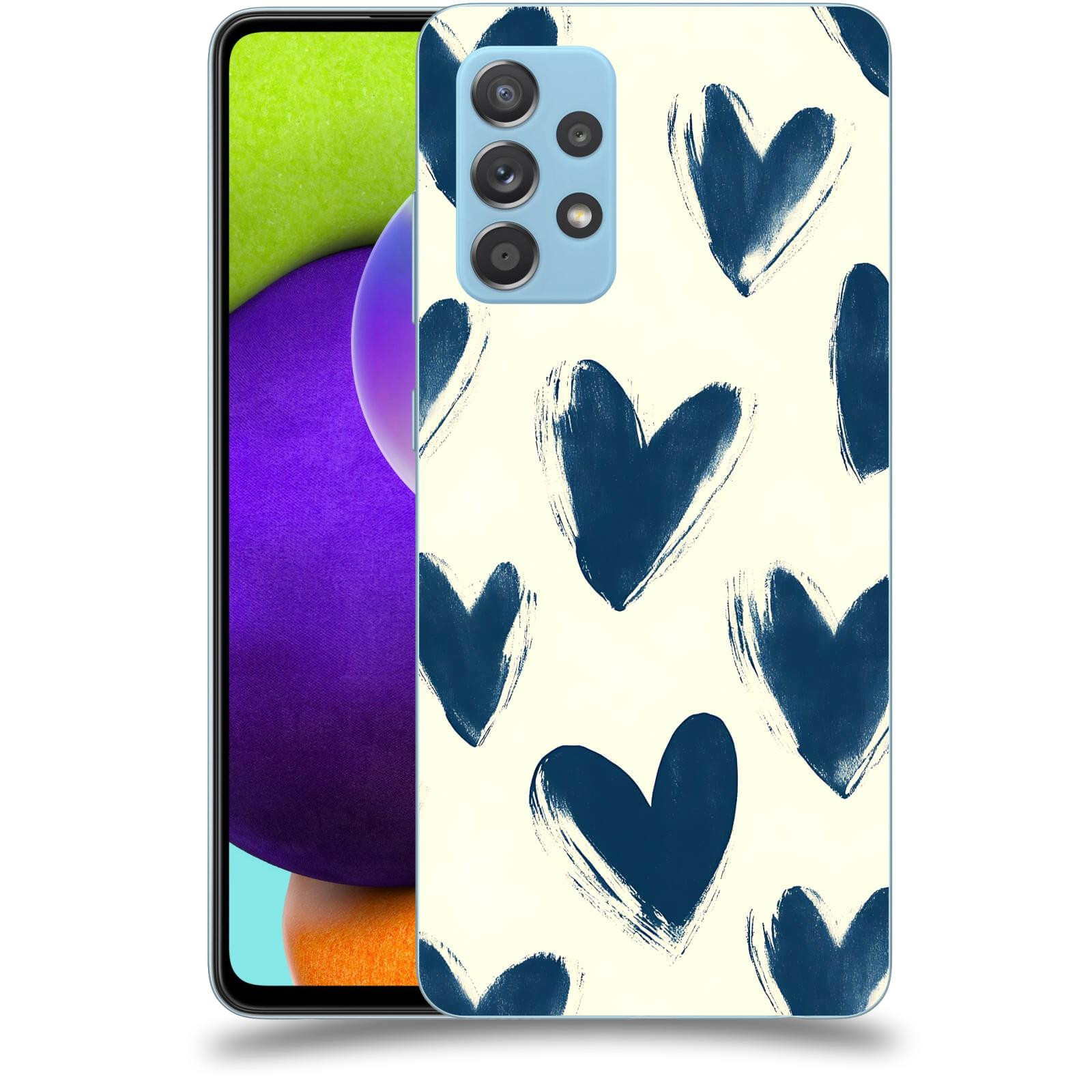 ACOVER Kryt na mobil Samsung Galaxy A52 A525F - Blue hearts