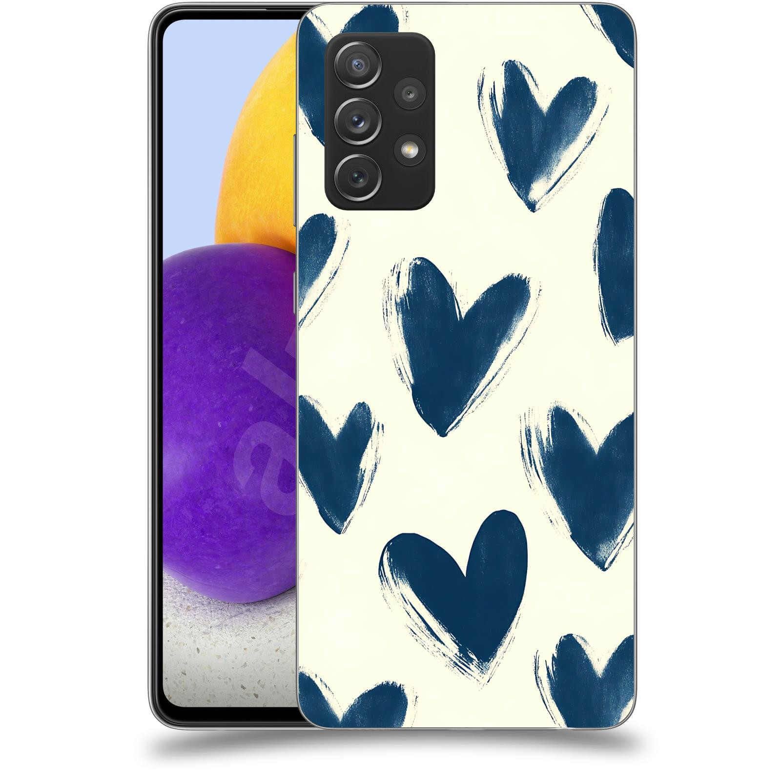 ACOVER Kryt na mobil Samsung Galaxy A72 A725F - Blue hearts
