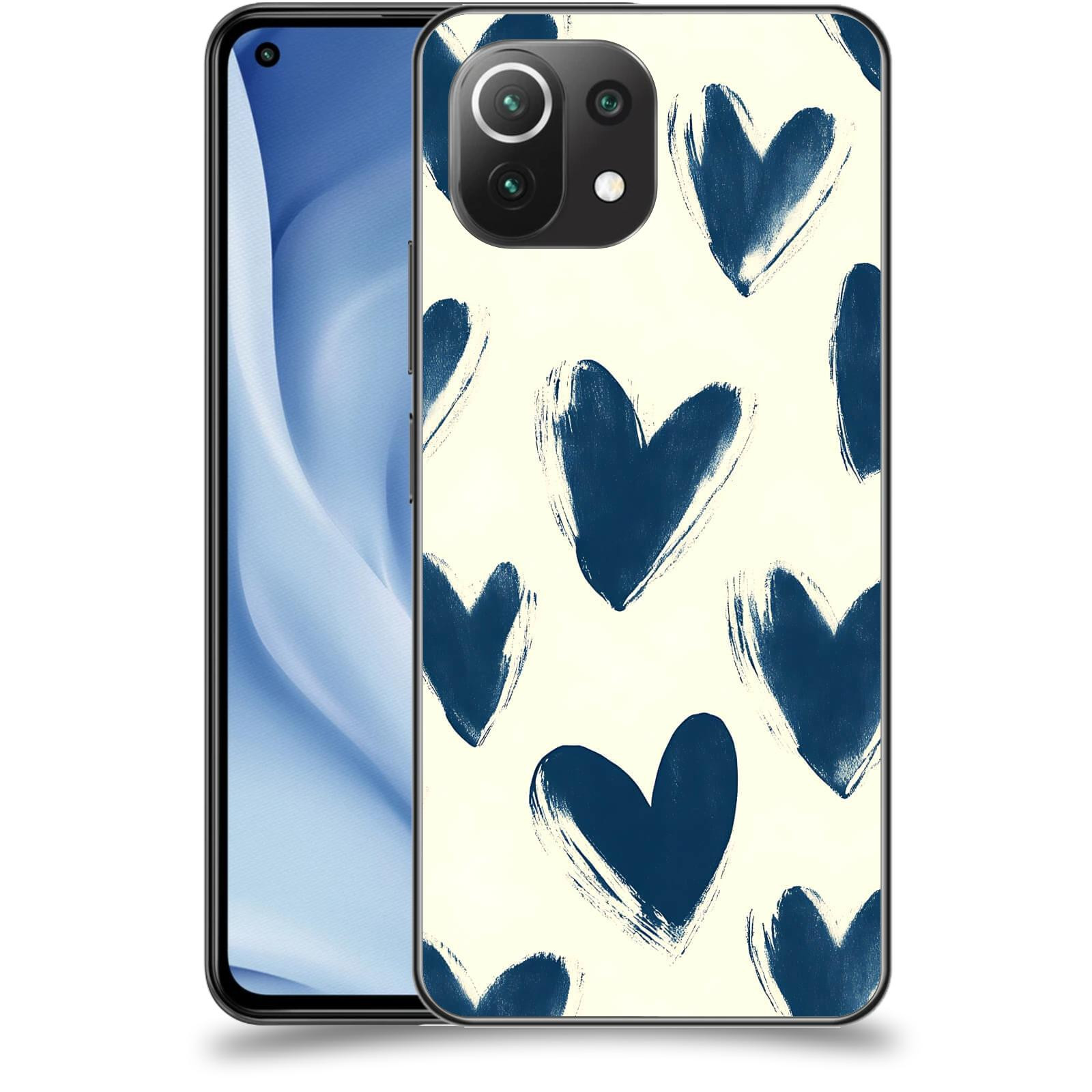 ACOVER Kryt na mobil Xiaomi Mi 11 Lite - Blue hearts