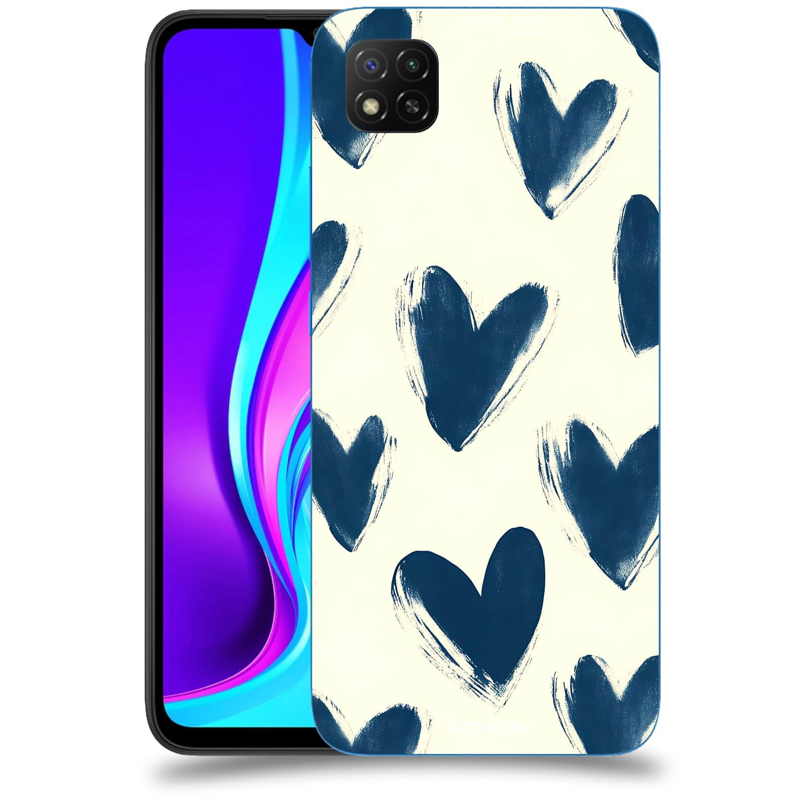 ACOVER Kryt na mobil Xiaomi Redmi 9C - Blue hearts