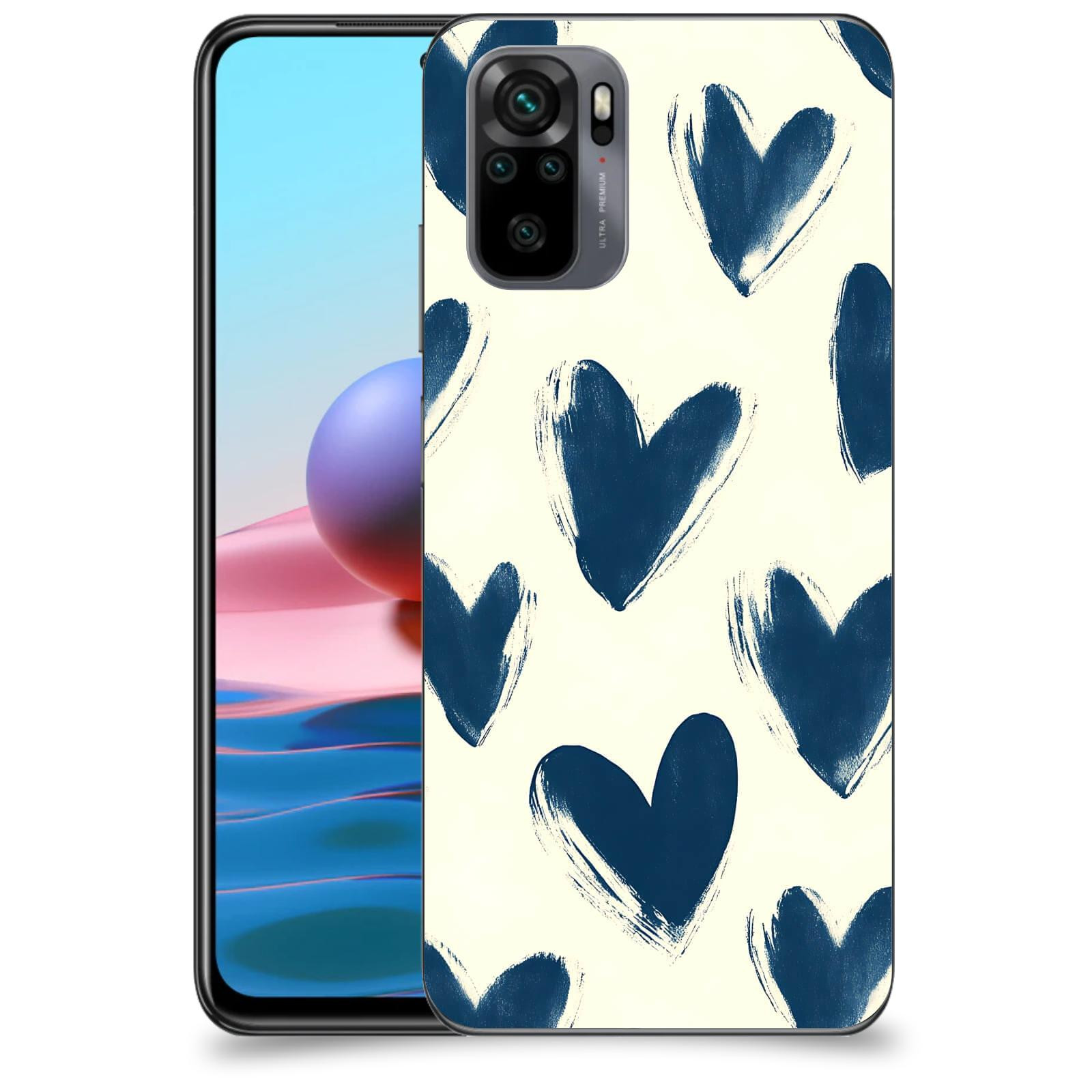 ACOVER Kryt na mobil Xiaomi Redmi Note 10 - Blue hearts