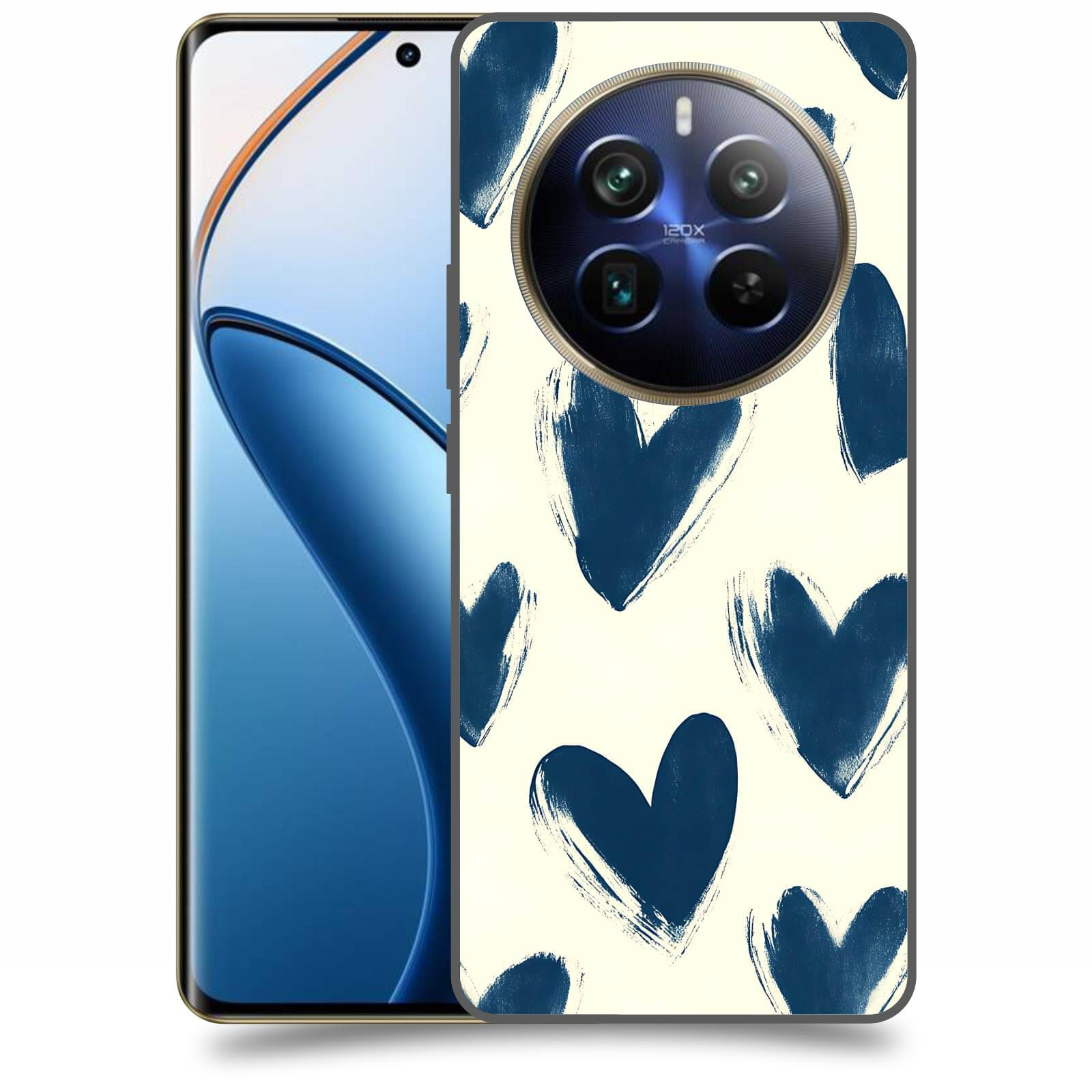 ACOVER Kryt na mobil Realme 12 pro+ 5g - Blue hearts