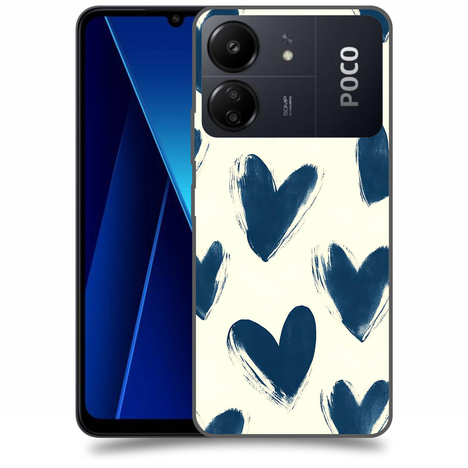 ACOVER Kryt na mobil Poco C65 - Blue hearts