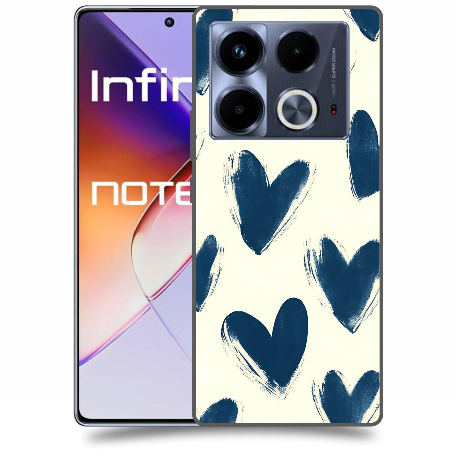 ACOVER Kryt na mobil Infinix Note 40 - Blue hearts