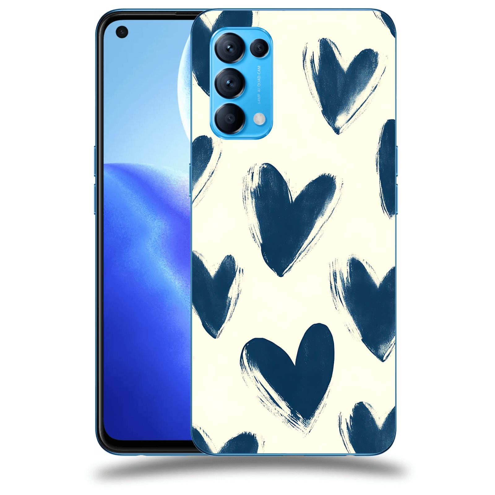 ACOVER Kryt na mobil OPPO Reno 5 5G - Blue hearts