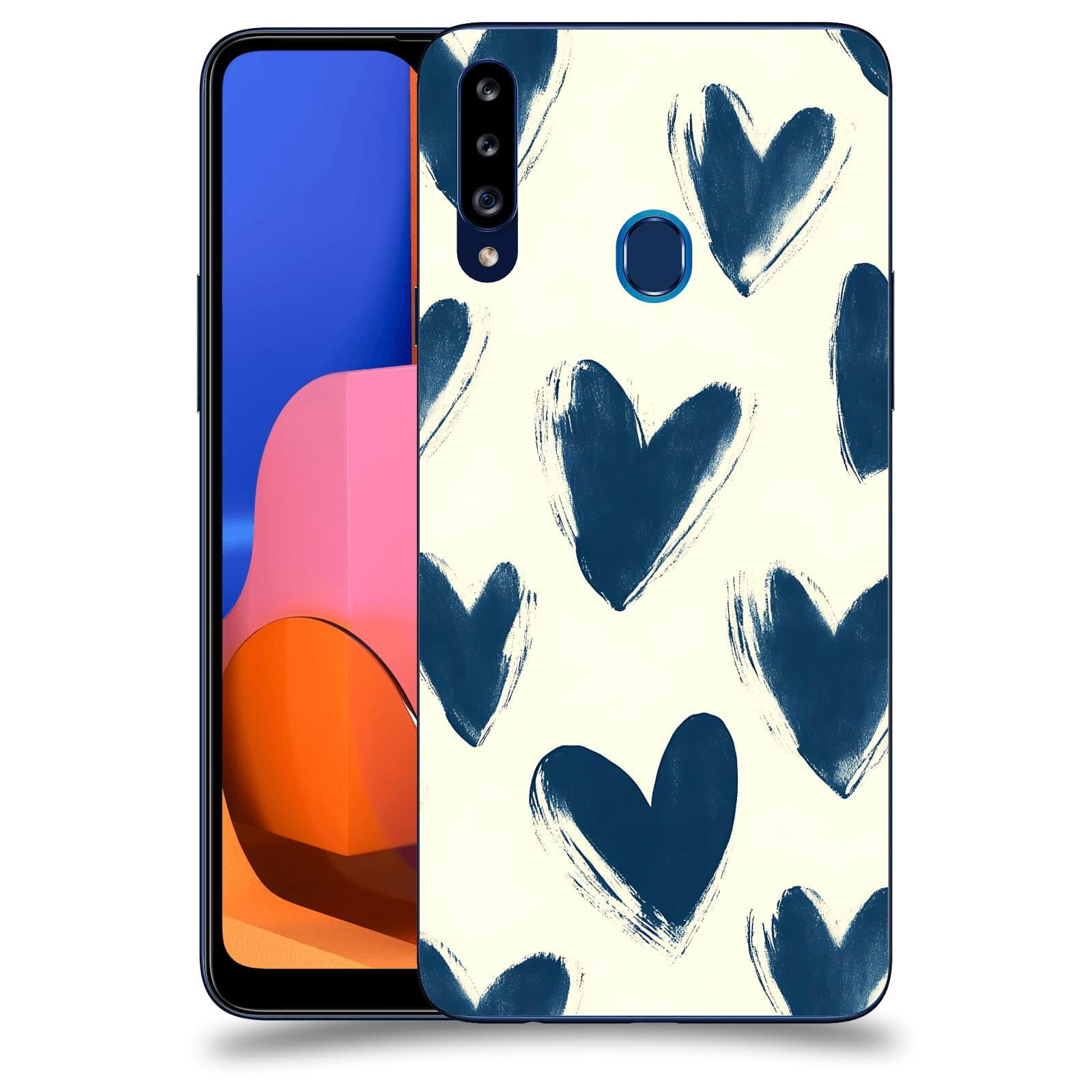 ACOVER Kryt na mobil Samsung Galaxy A20s - Blue hearts